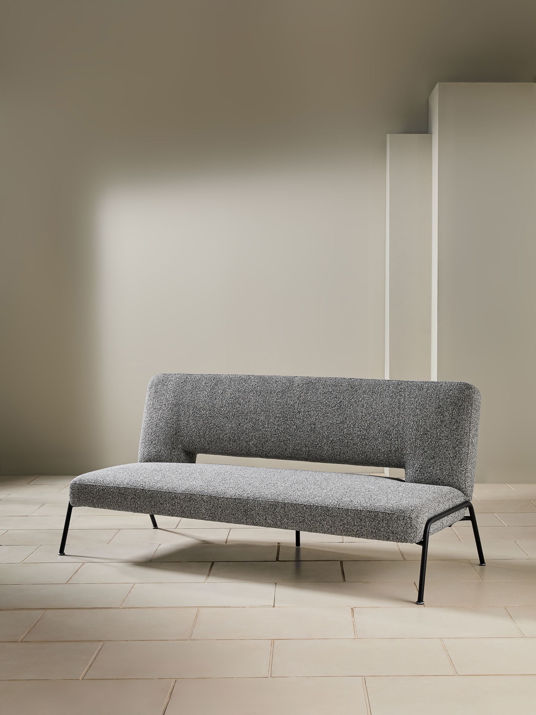 Knox 2 Seater Sofa Bed in Grey Marl Pax Boucle - Image 3 of 6