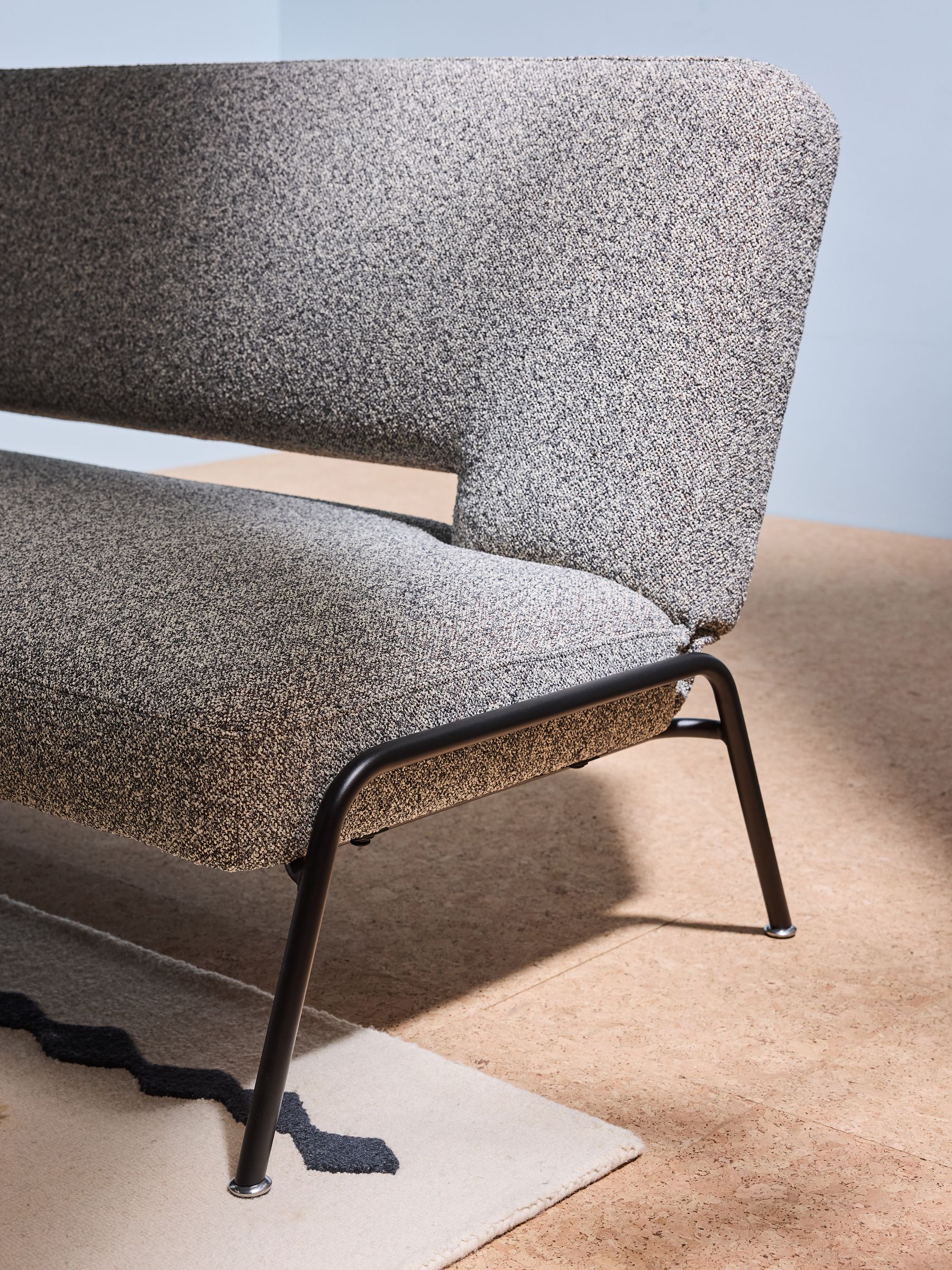 Knox 2 Seater Sofa Bed in Grey Marl Pax Boucle - Image 4 of 6