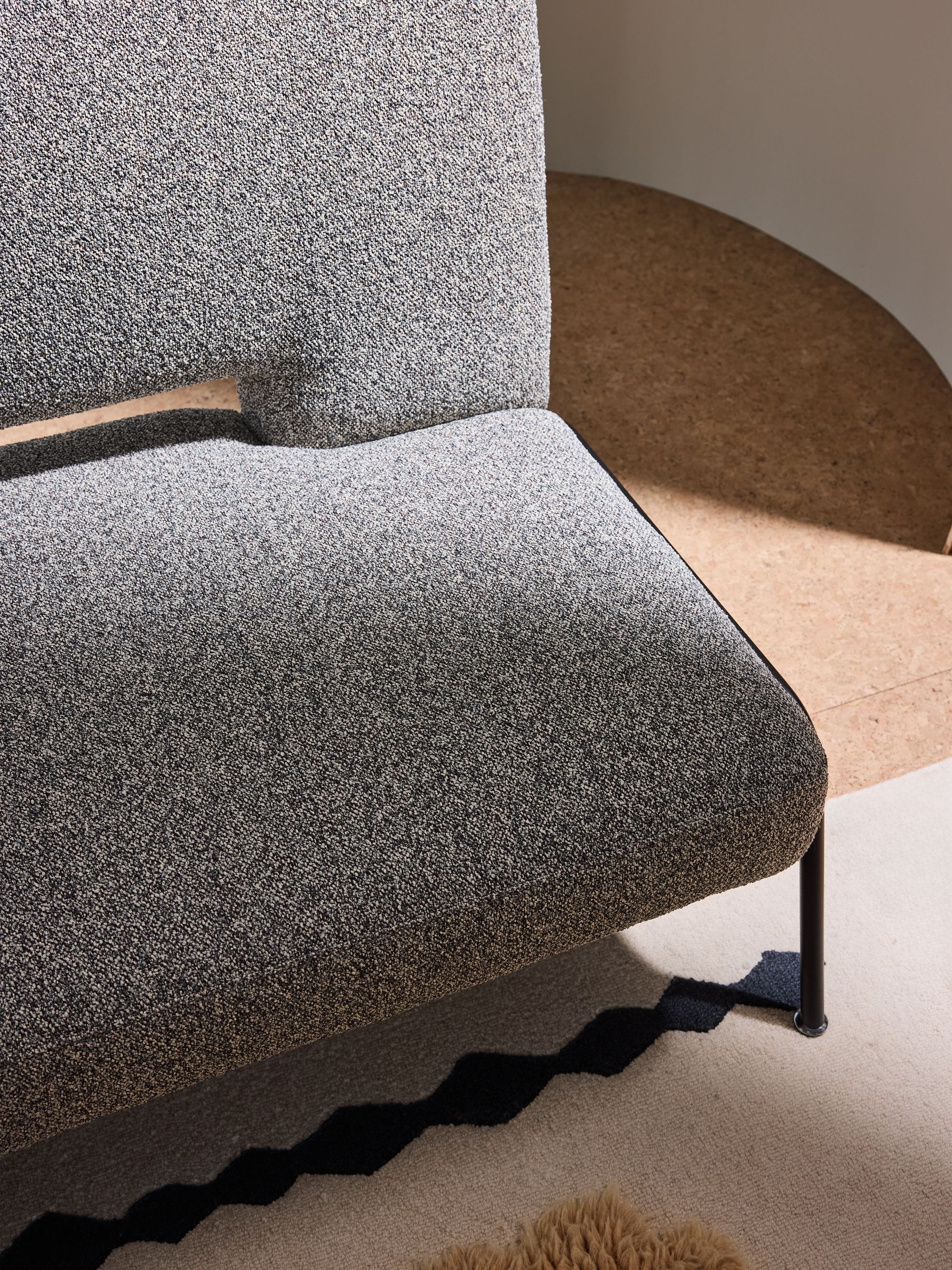 Knox 2 Seater Sofa Bed in Grey Marl Pax Boucle - Image 5 of 6