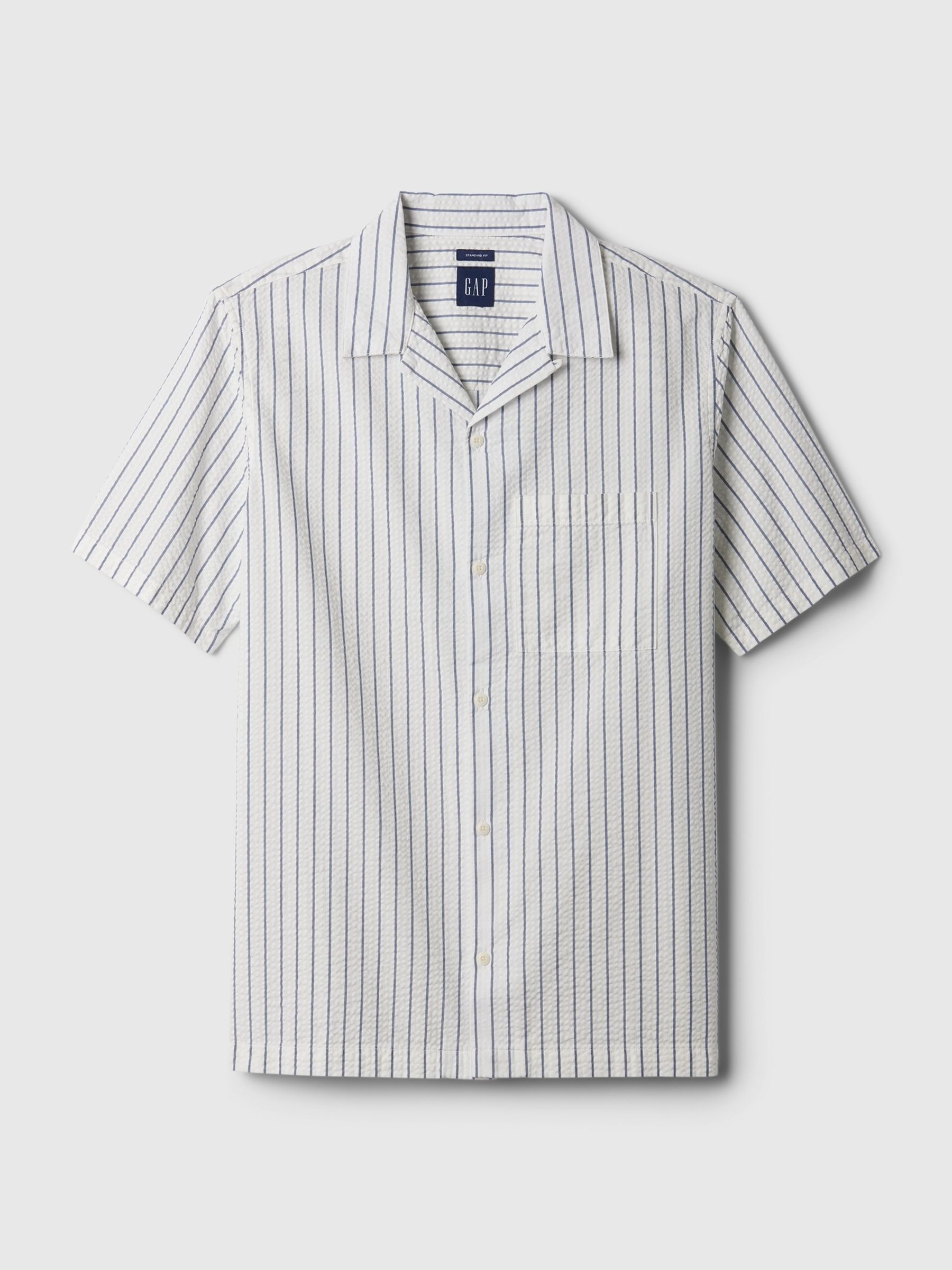 Grey Oxford Short Sleeve Shirt - Image 4 of 4 Grey Oxford Short Sleeve Shirt - Image 4 of 4