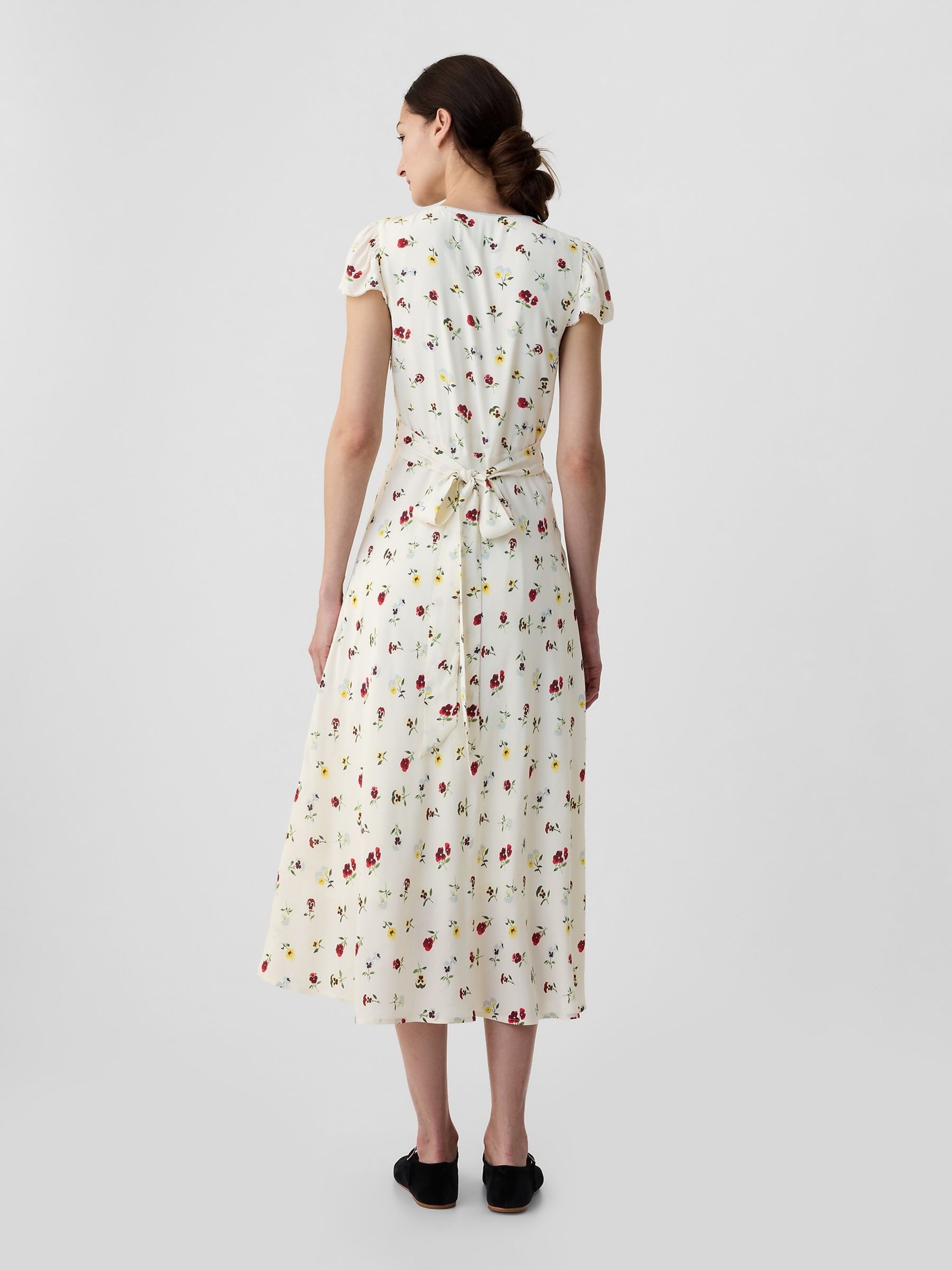 Cream DÔEN Floral Midi Dress - Image 2 of 5