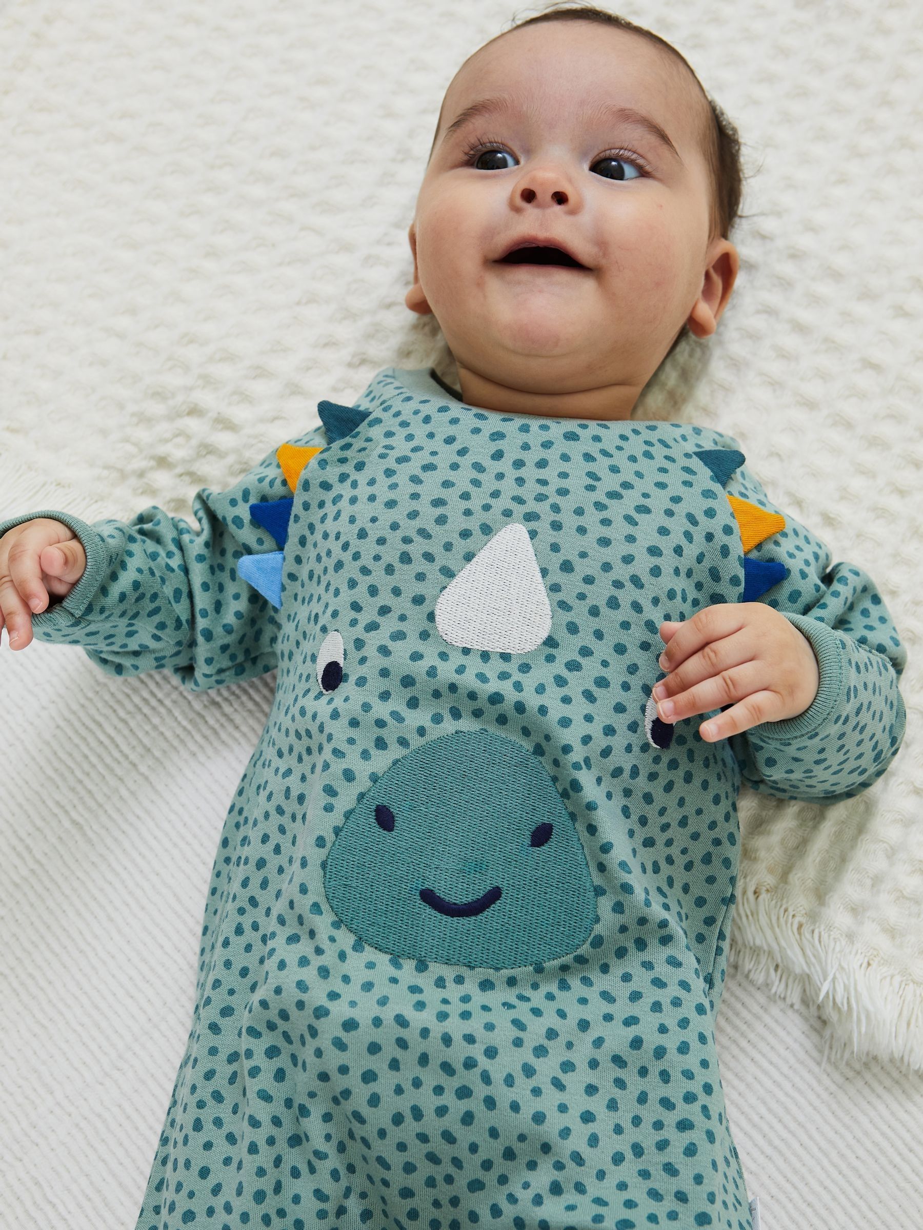 Duck Egg Dino Applique Sleepsuit - Image 2 of 5