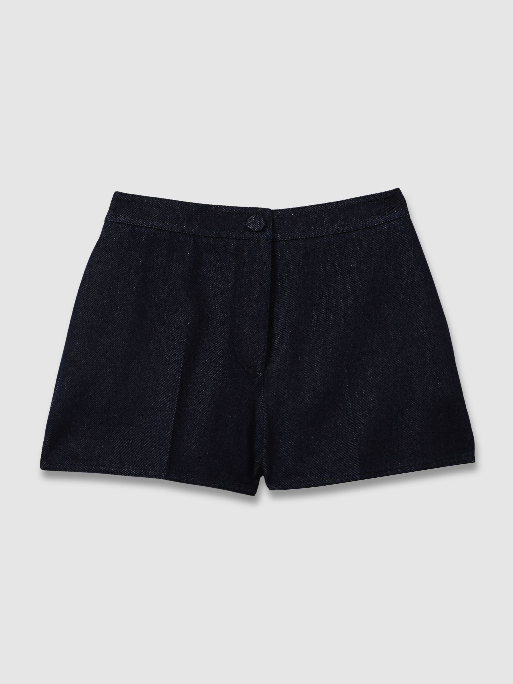 High-Rise Denim Suit Shorts in Dark Blue - Image 2 of 6