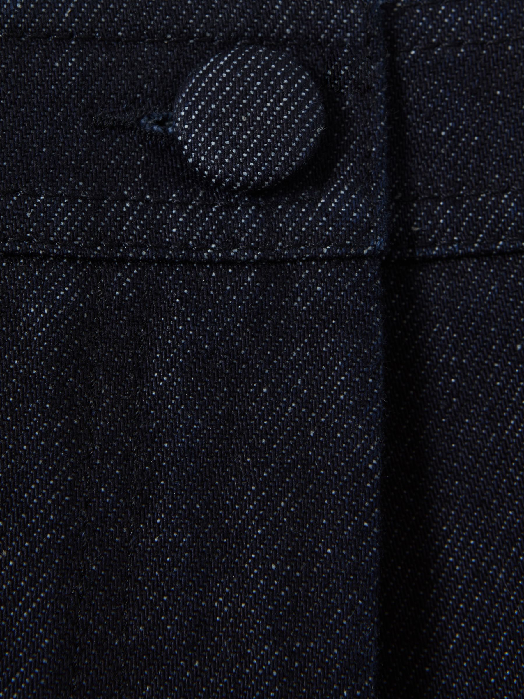 High-Rise Denim Suit Shorts in Dark Blue - Image 6 of 6