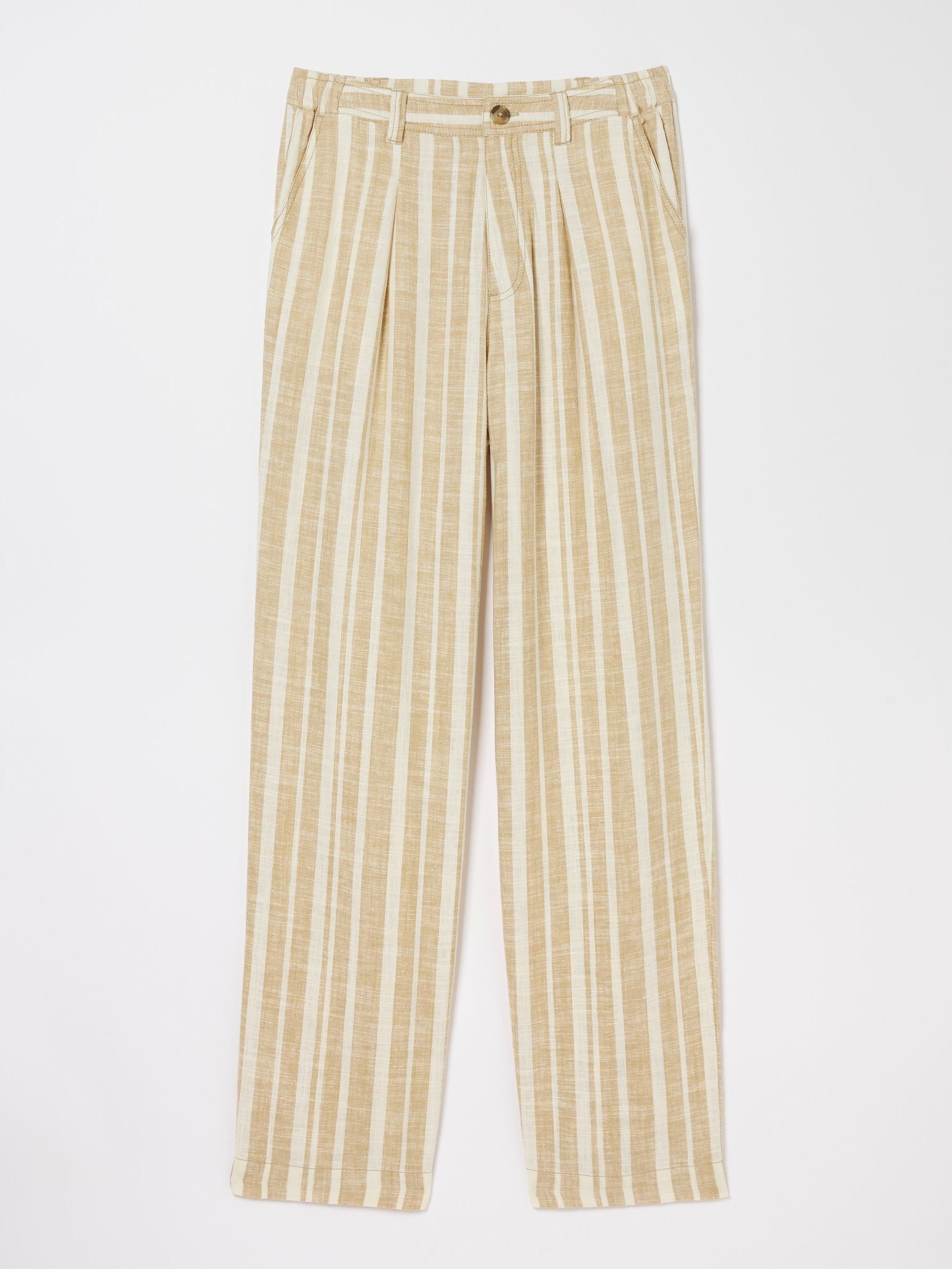 Pendeen Natural Linen Blend Stripe Trousers - Image 9 of 9