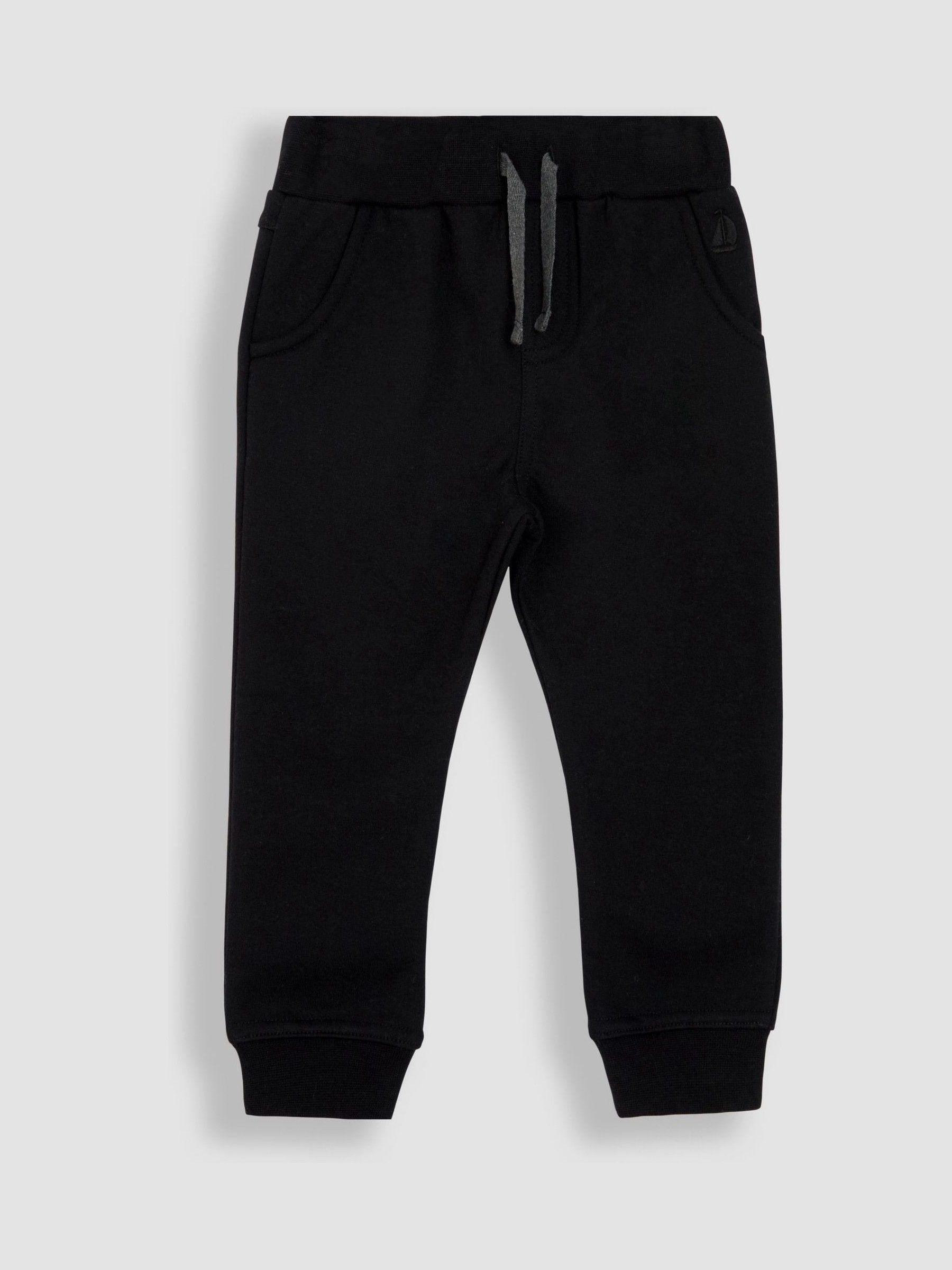 Black & Grey 100% Cotton Joggers 2 Pack - Image 2 of 5