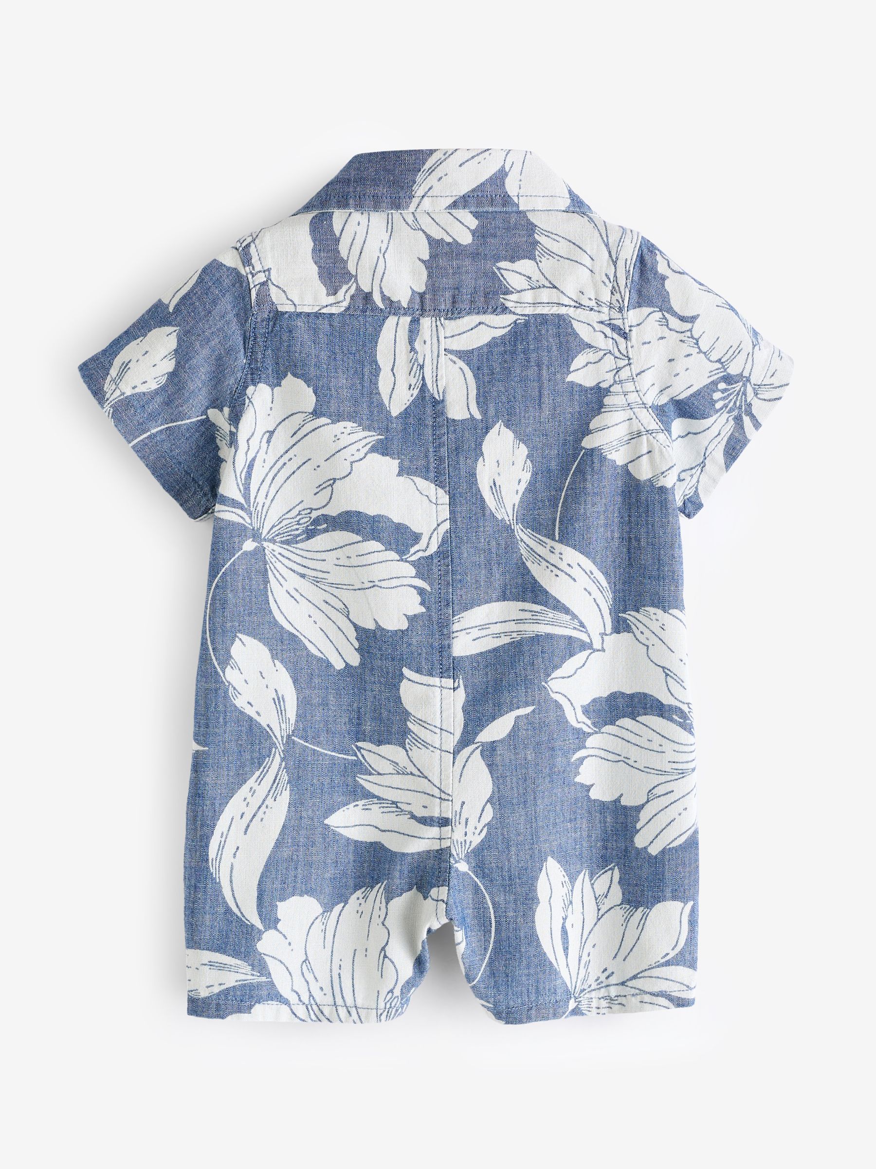 Blue Brannan Bear Print Short Sleeve Baby Romper & Hat (Newborn-24mths) - Image 3 of 7