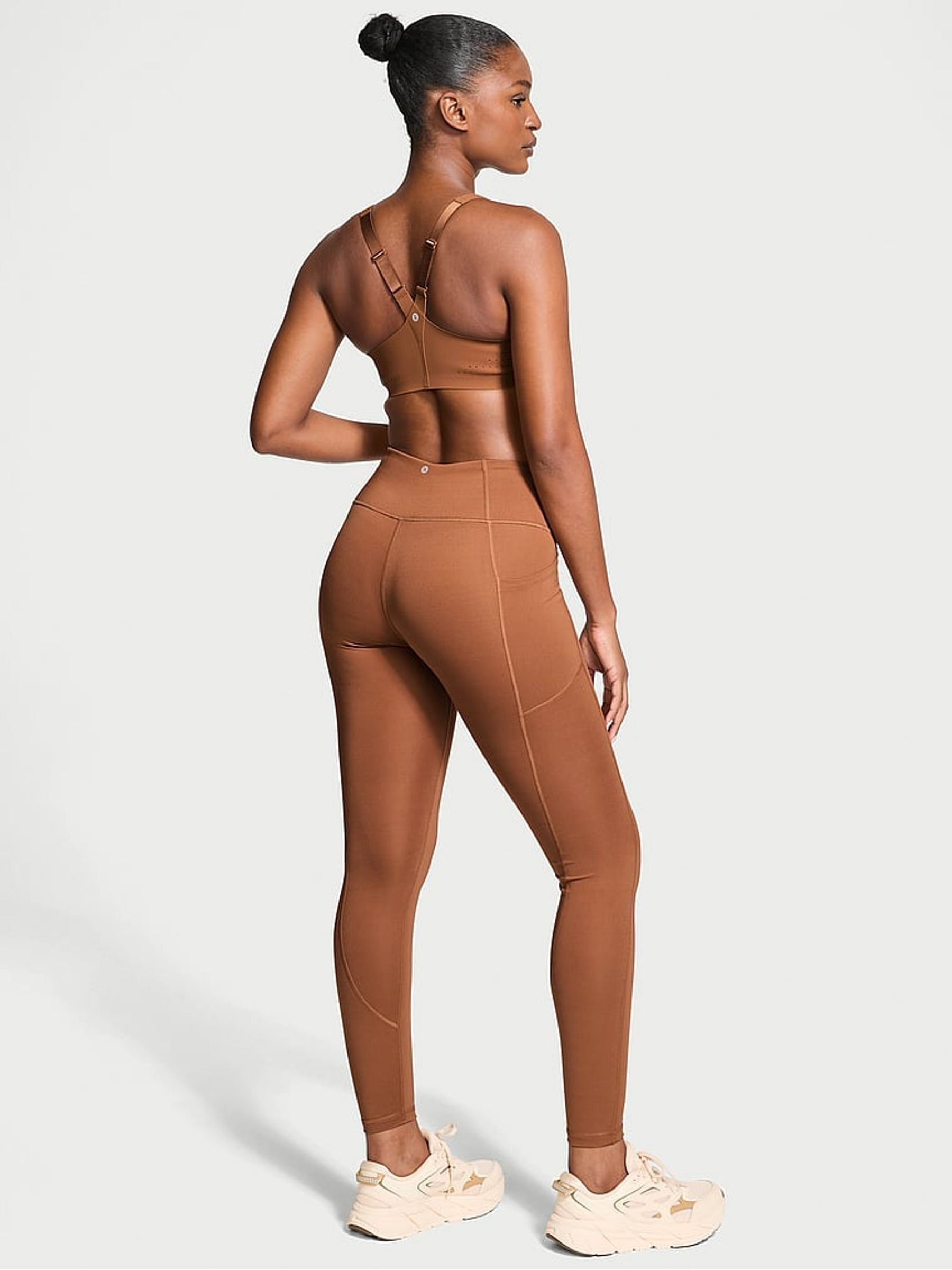 Caramel Brown 7/8 Length Essential Pocket Leggings - Image 2 of 4