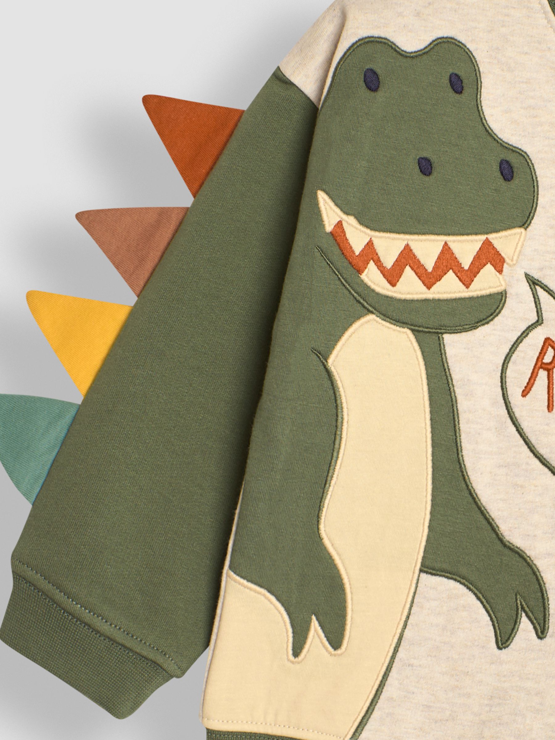 Natural Dinosaur Applique Novelty Sweatshirt - Image 3 of 7