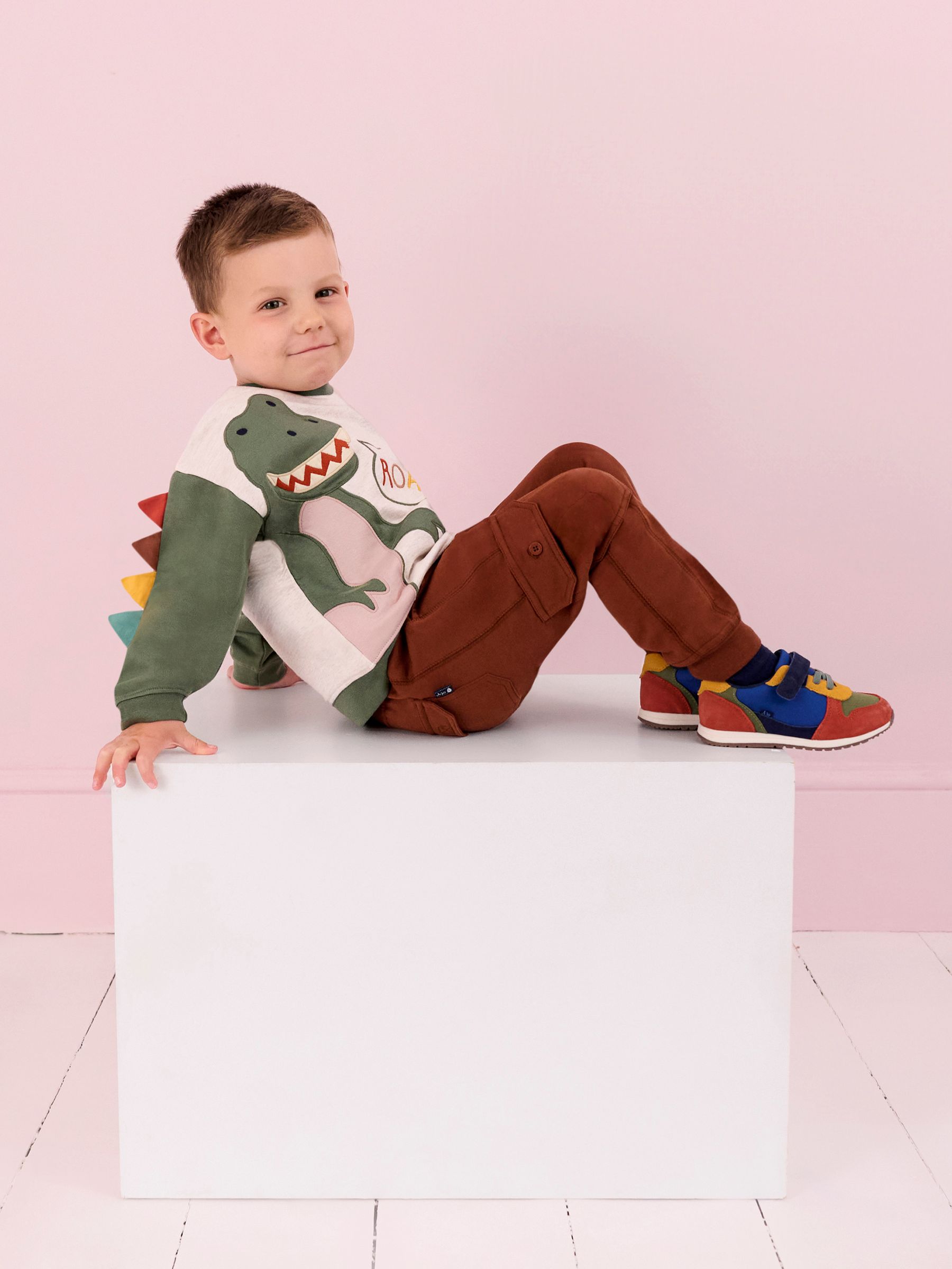 Natural Dinosaur Applique Novelty Sweatshirt - Image 7 of 7