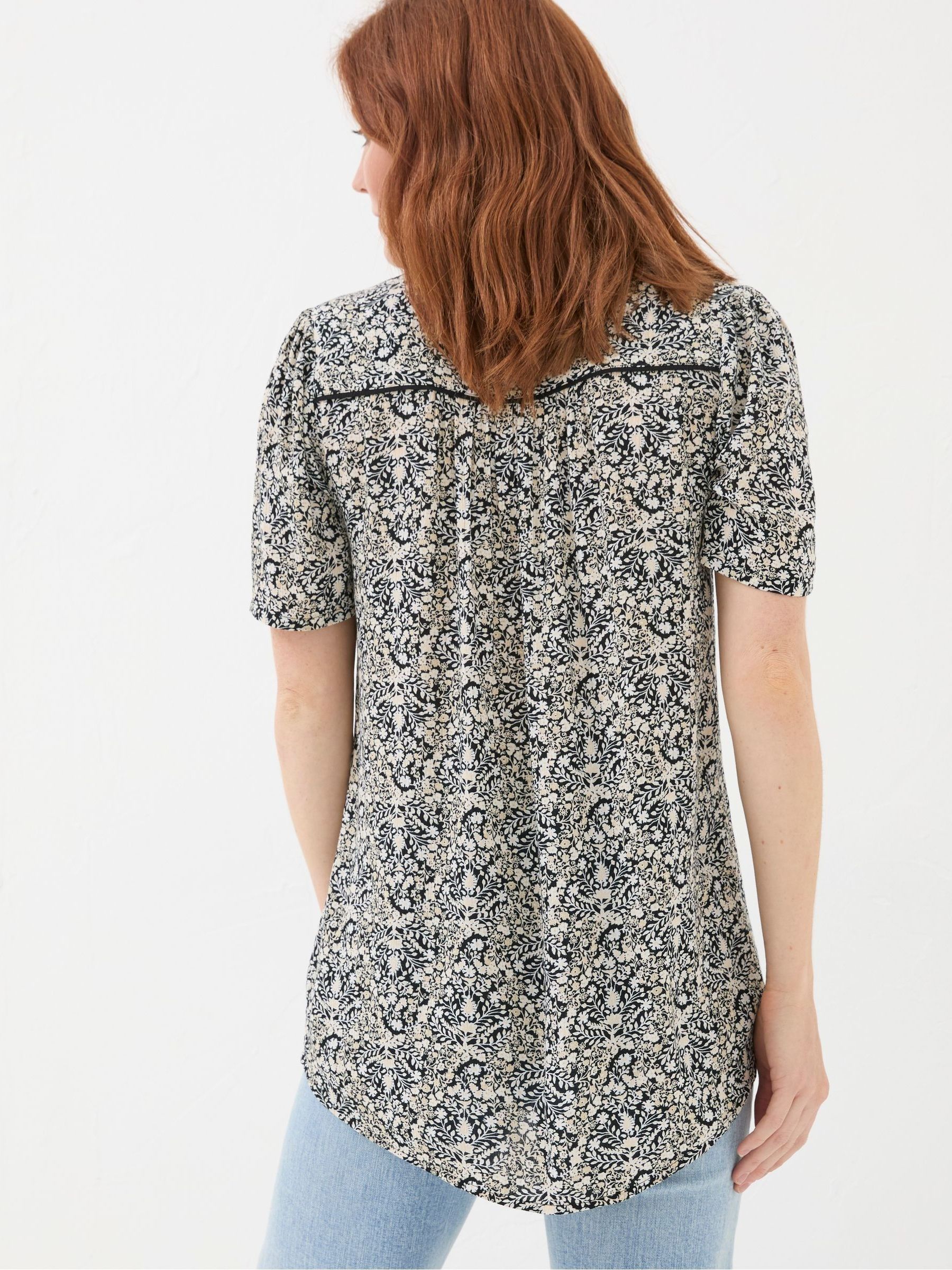 Cassidy Black Inlay Floral Tunic - Image 2 of 5