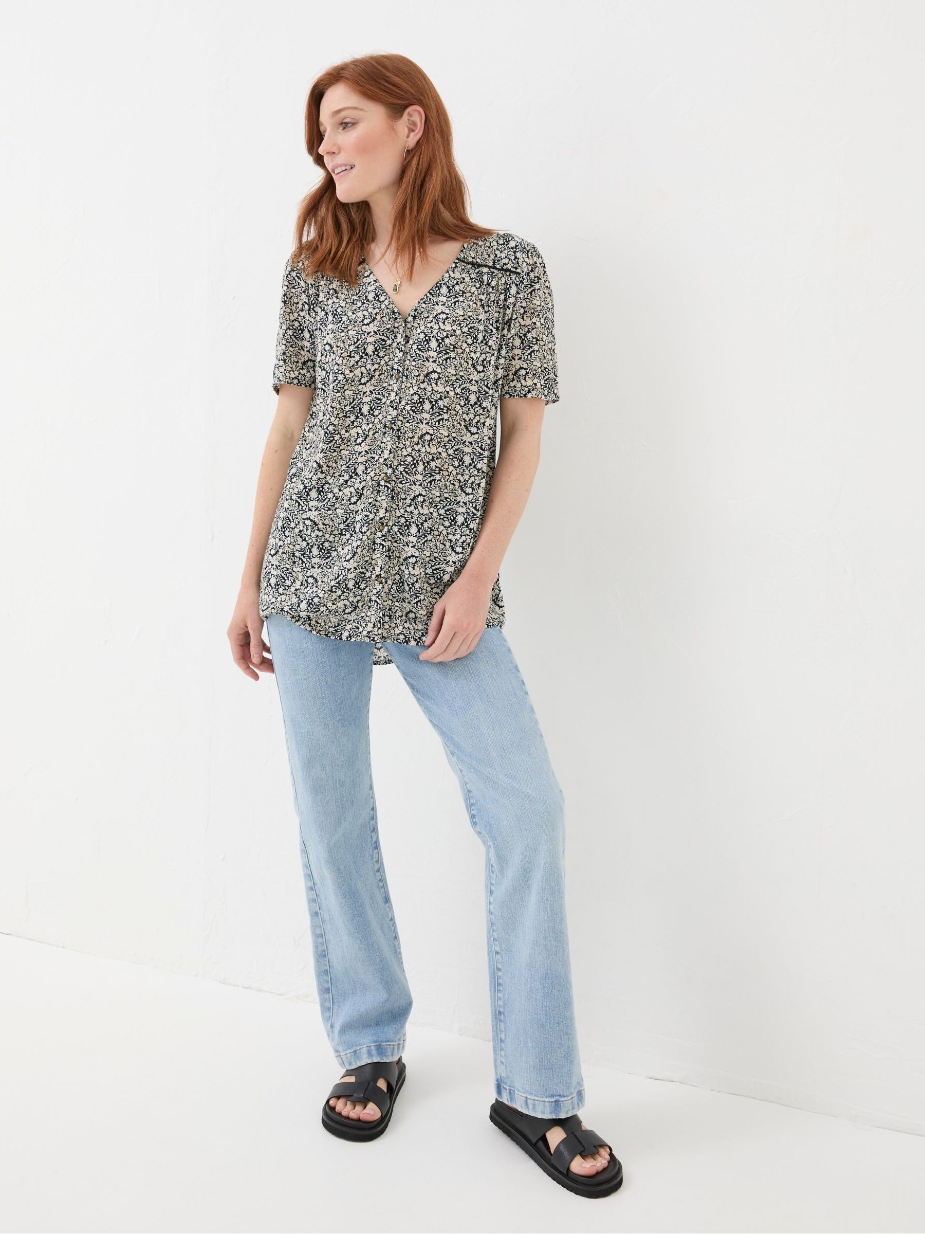 Cassidy Black Inlay Floral Tunic - Image 4 of 5