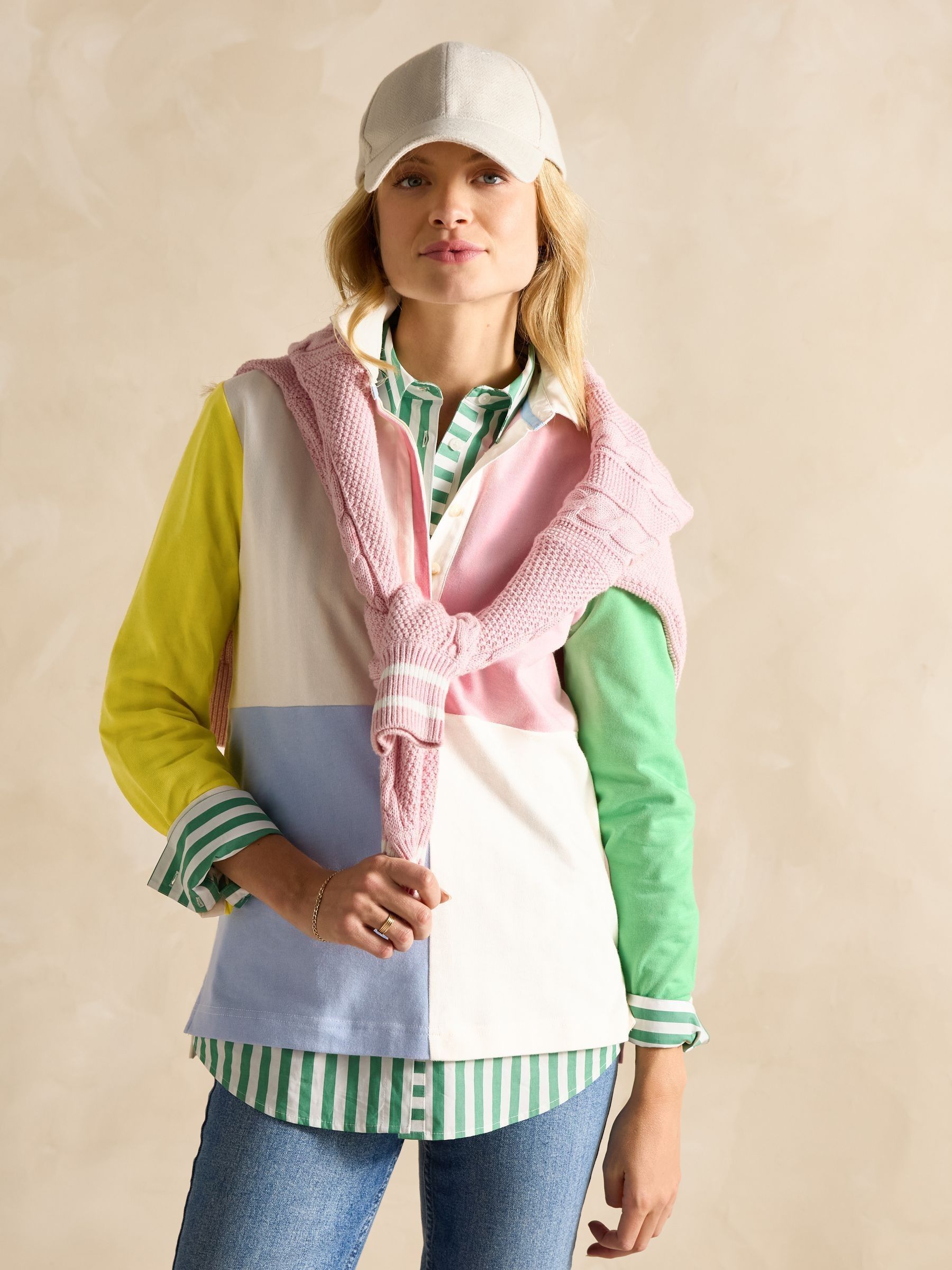 Falmouth Multi Hotch Potch Collared Rugby Shirt - Image 4 of 8