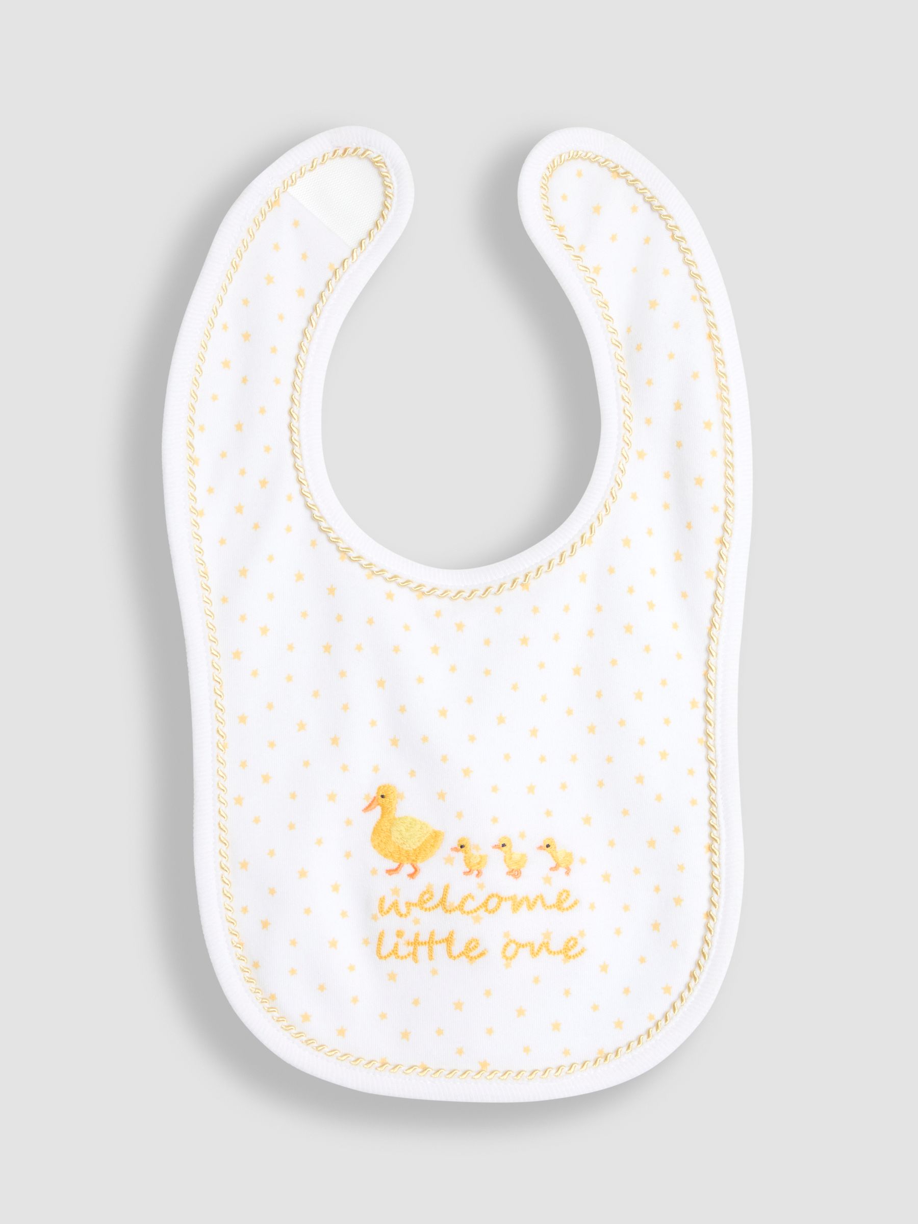 White Welcome Little One Bib - Image 1 of 3