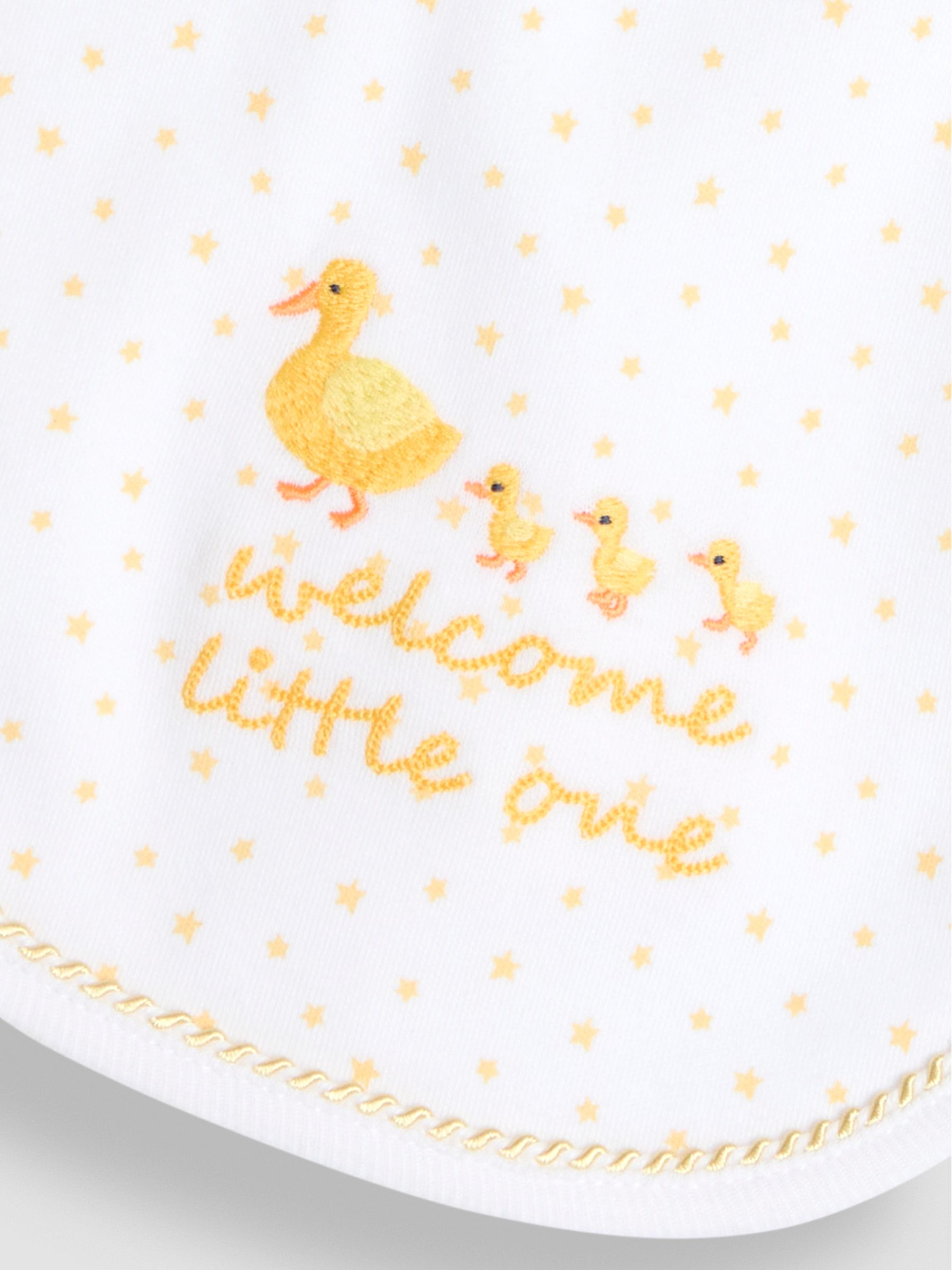 White Welcome Little One Bib - Image 3 of 3