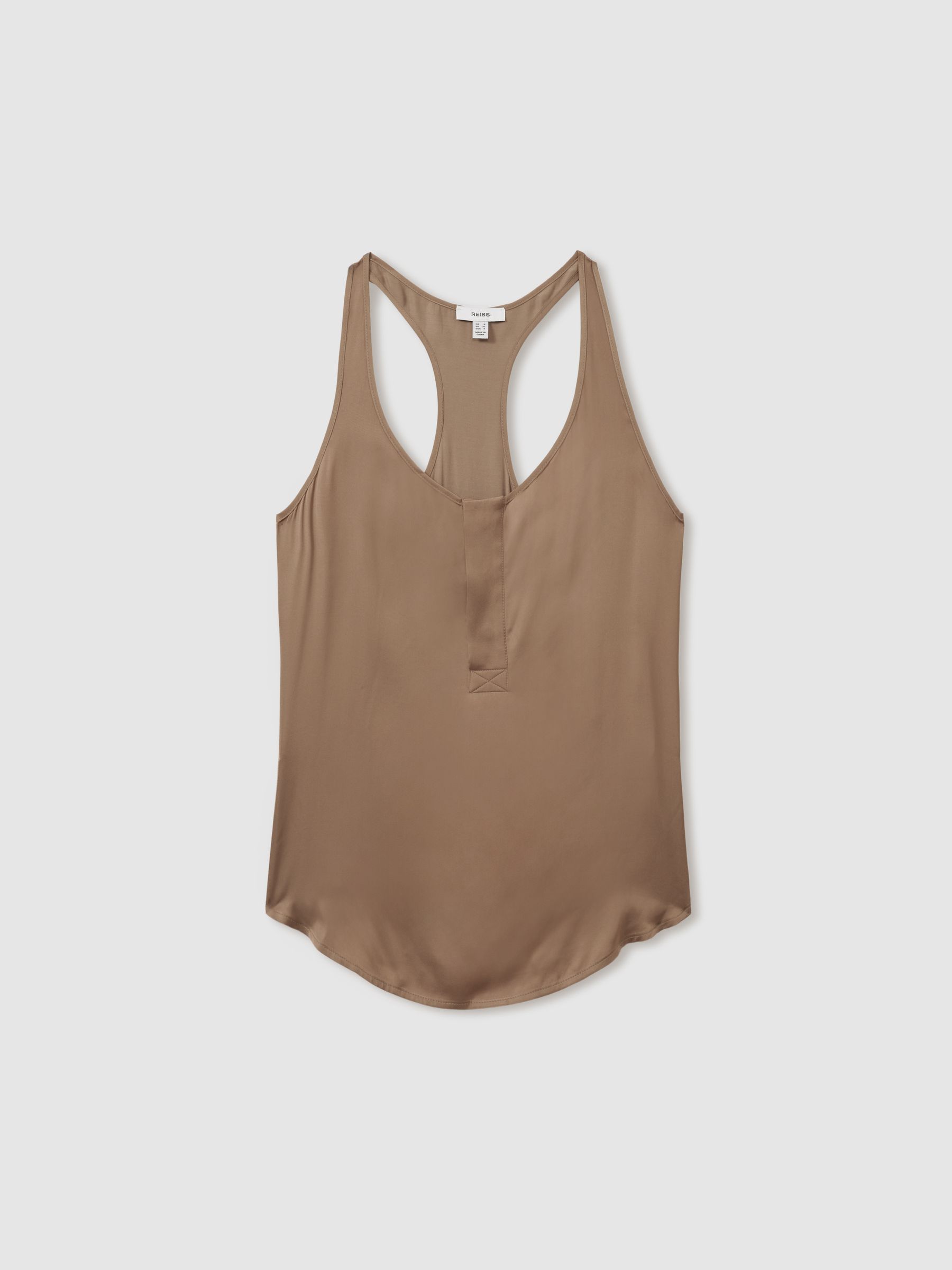 Scoop Neck Vest in Taupe - Image 2 of 5