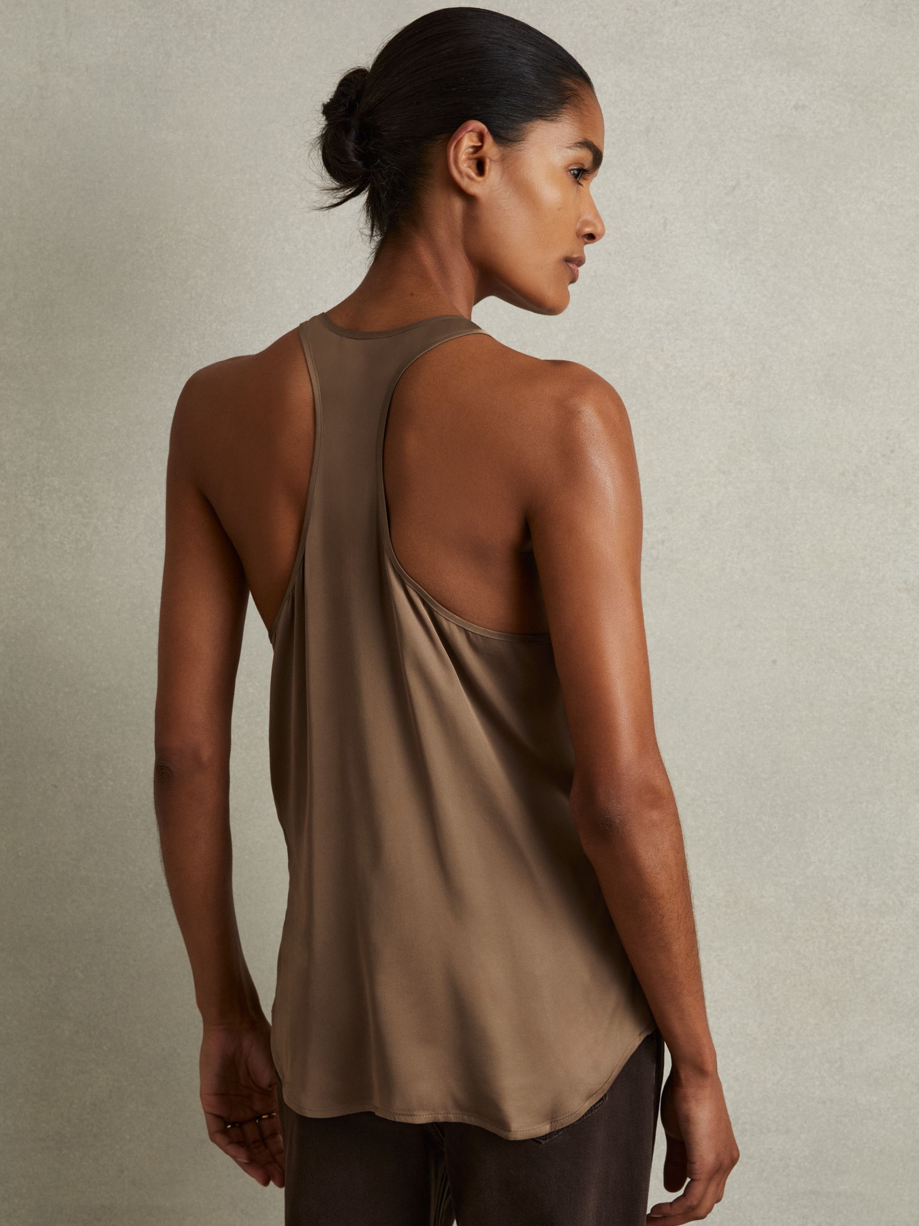 Scoop Neck Vest in Taupe - Image 4 of 5