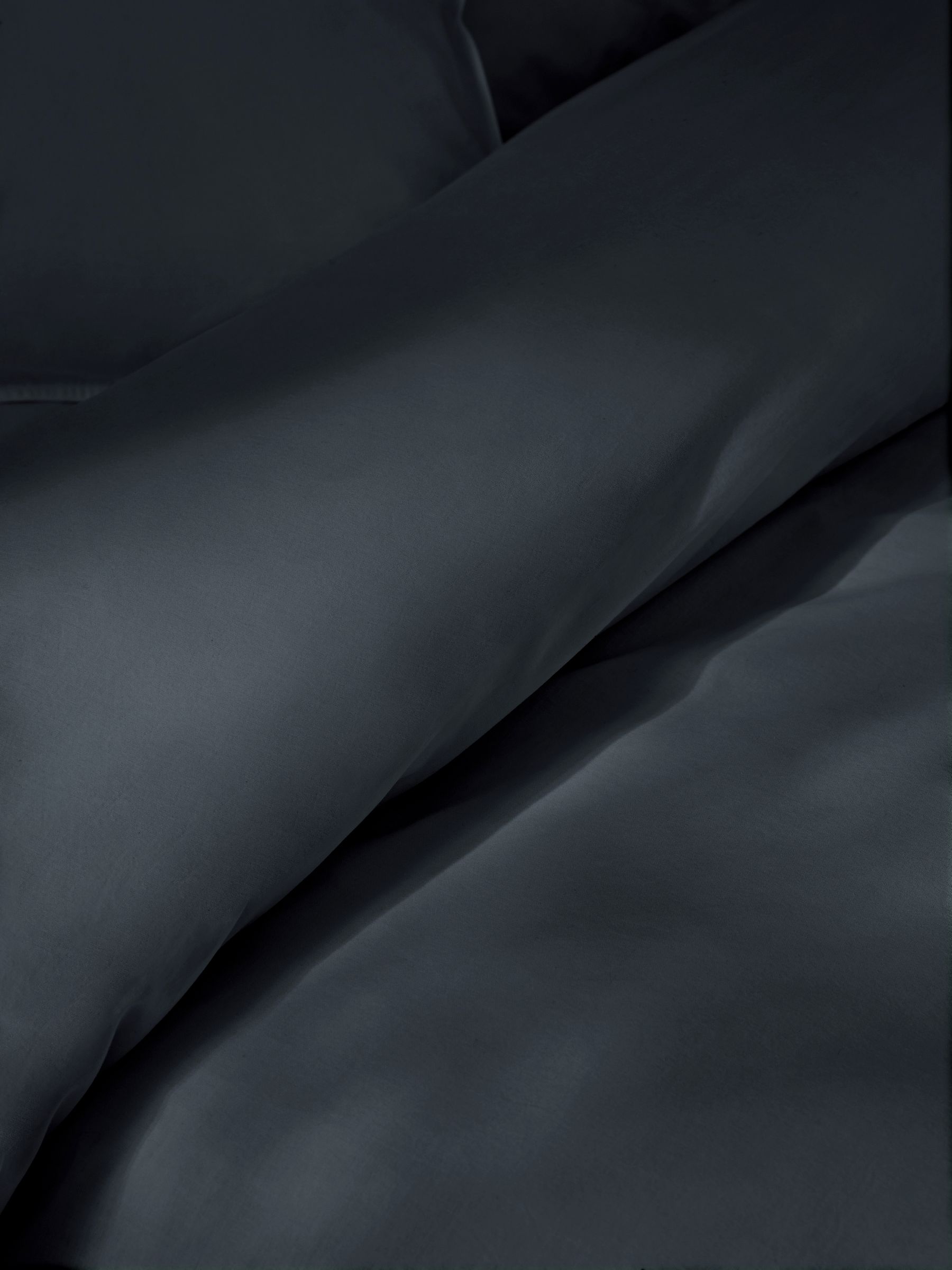 Cosy Washed Cotton Duvet Cover and Pillowcase Set in Charcoal Grey - Image 2 of 3