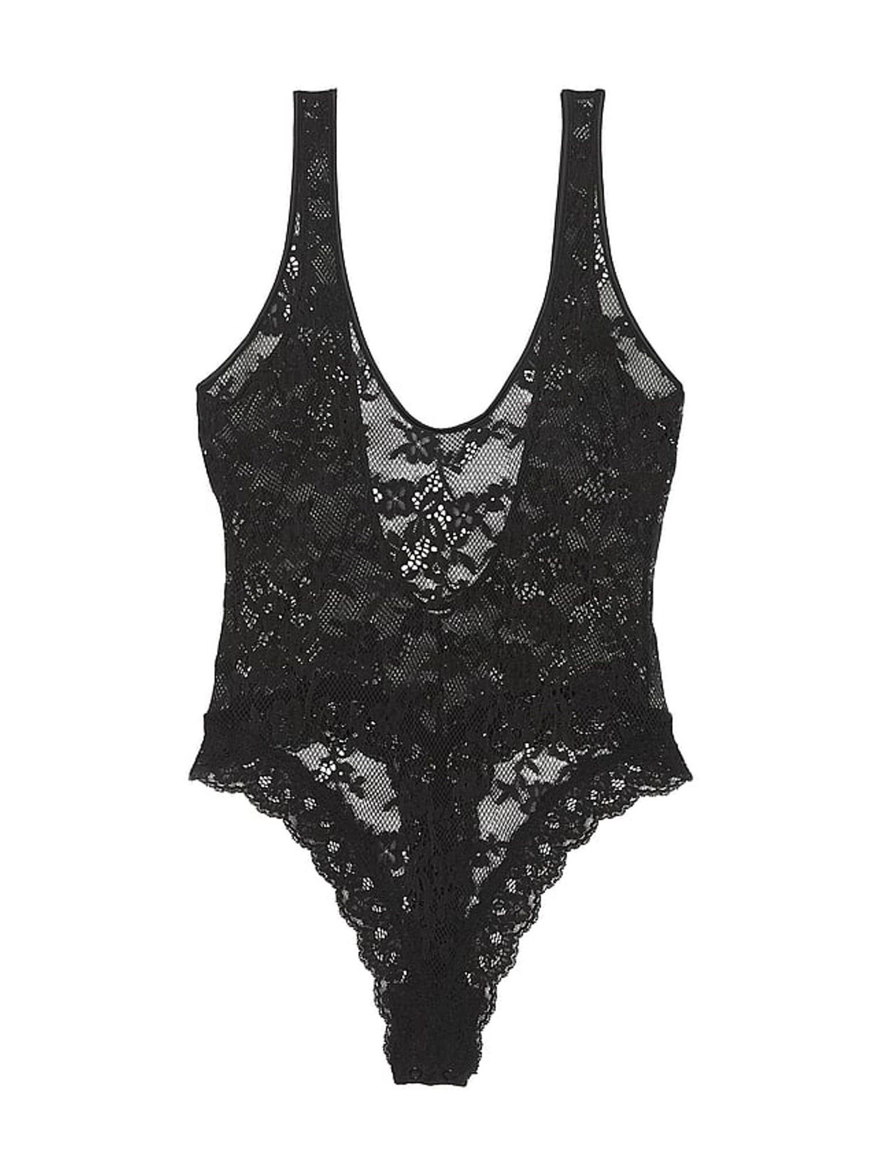 Black Lace Scoop Bodysuit - Image 3 of 3