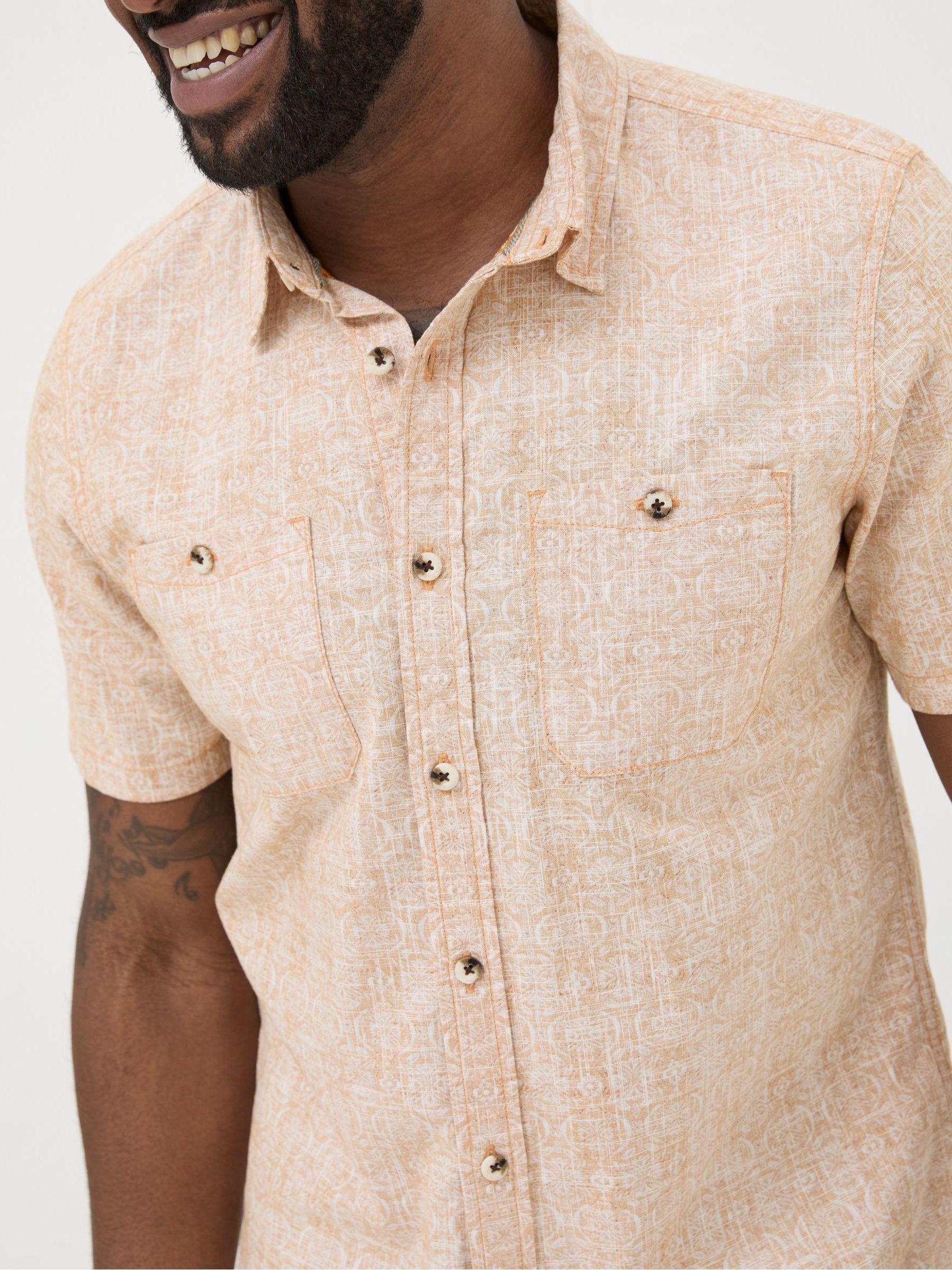 Beckley Pink Tile Print Shirt - Image 3 of 5