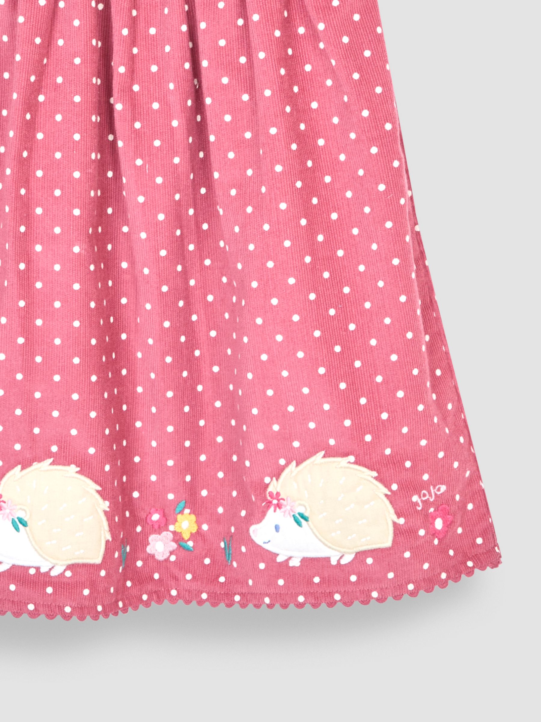 Rose Pink Hedgehog Applique Cord Dress - Image 4 of 4