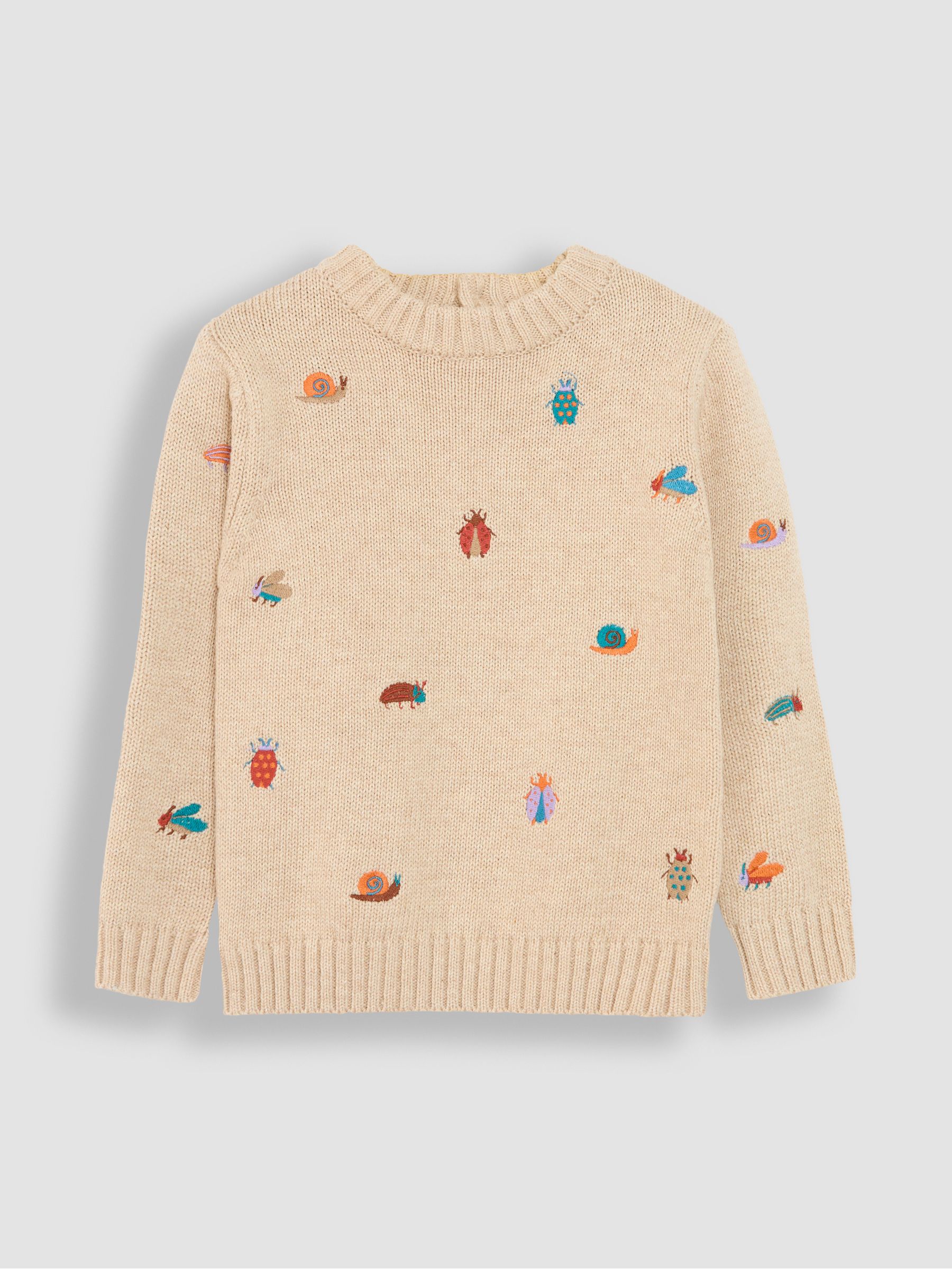 Natural Bug Embroidered Jumper - Image 1 of 3