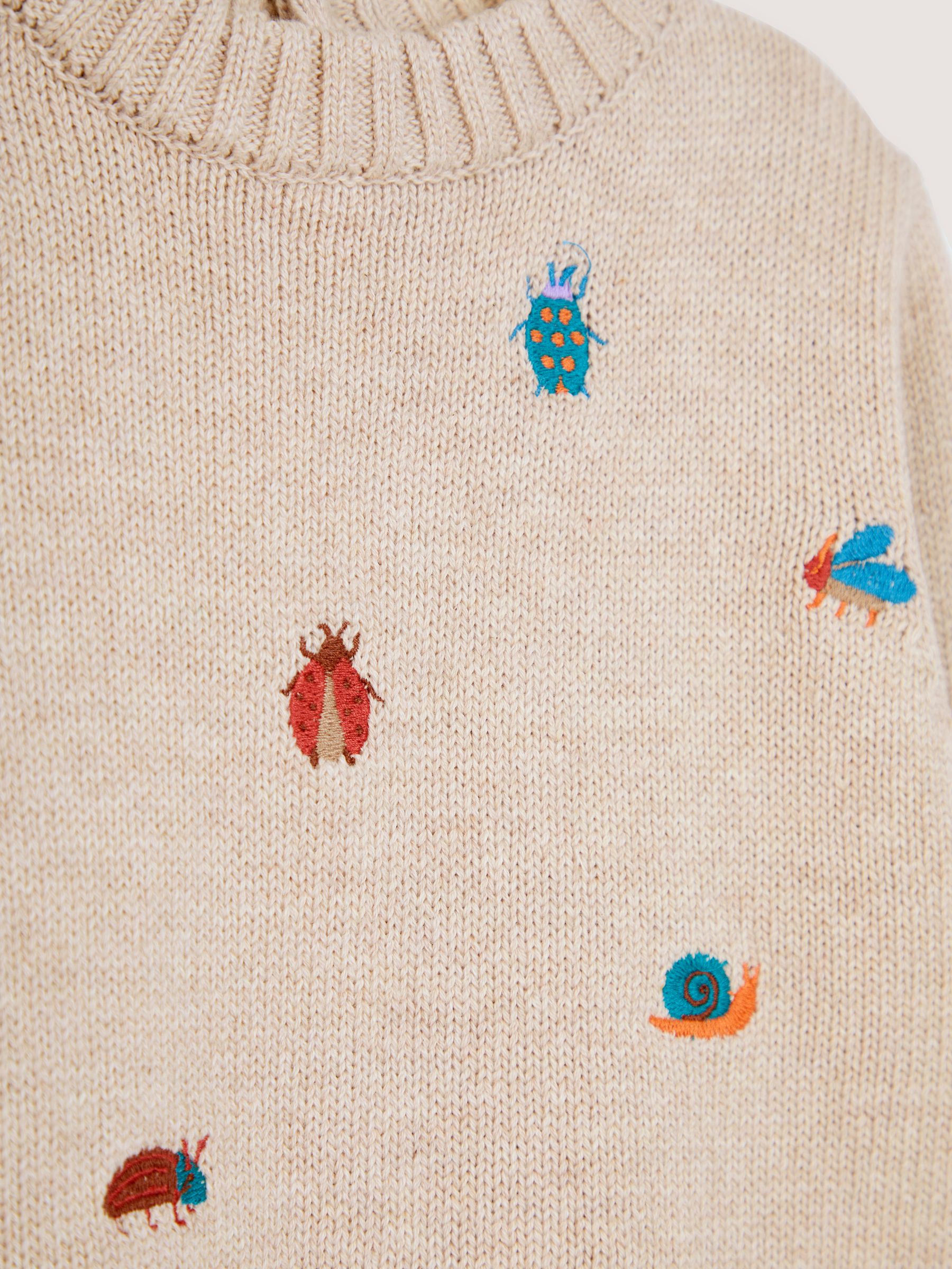 Natural Bug Embroidered Jumper - Image 3 of 3