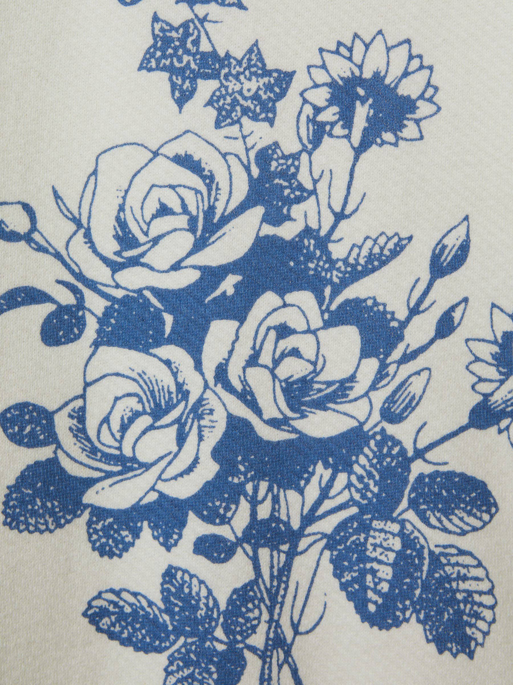 Paige Cotton Terry Graphic Top in White - Image 2 of 5