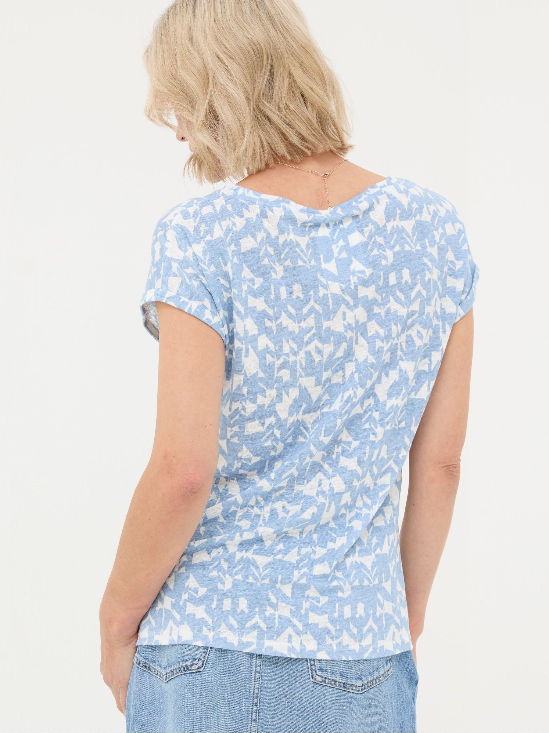 Ivy Blue Linen Med Geo T-Shirt - Image 2 of 5