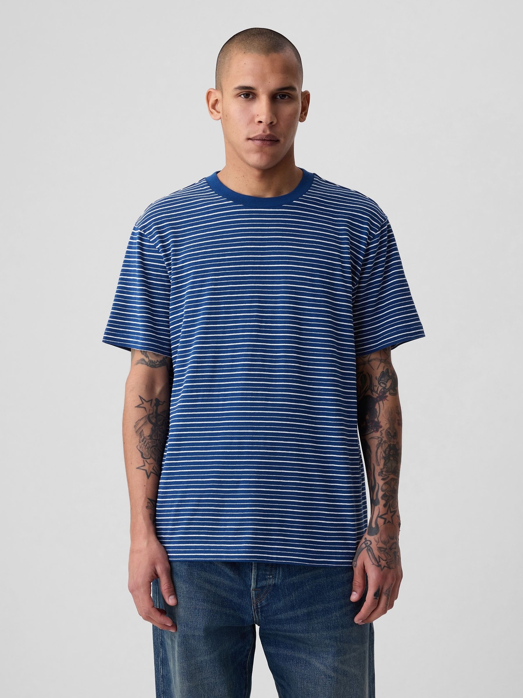 Blue Crew Neck Short Sleeve T-Shirt - Image 1 of 4
