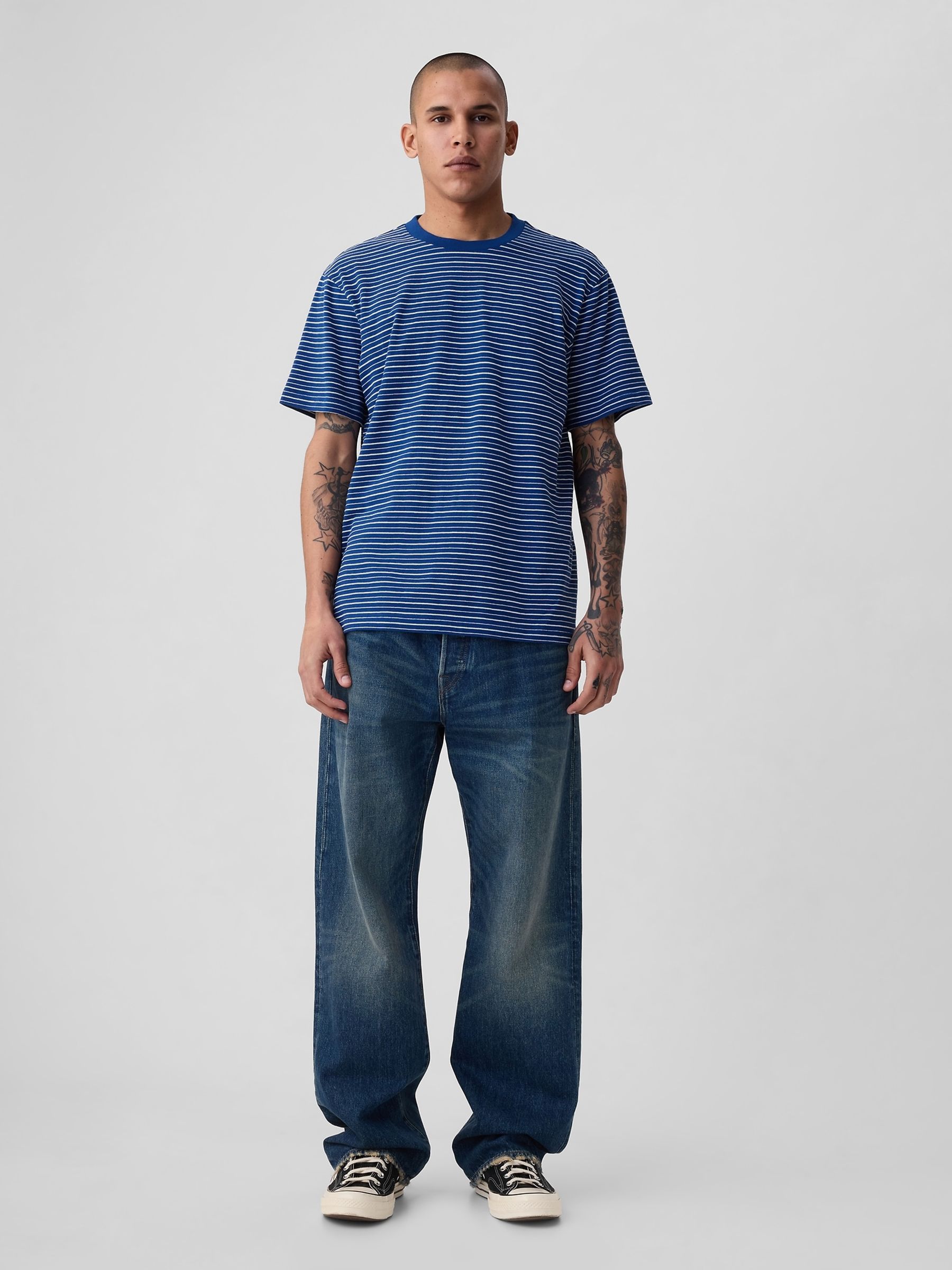 Blue Crew Neck Short Sleeve T-Shirt - Image 3 of 4