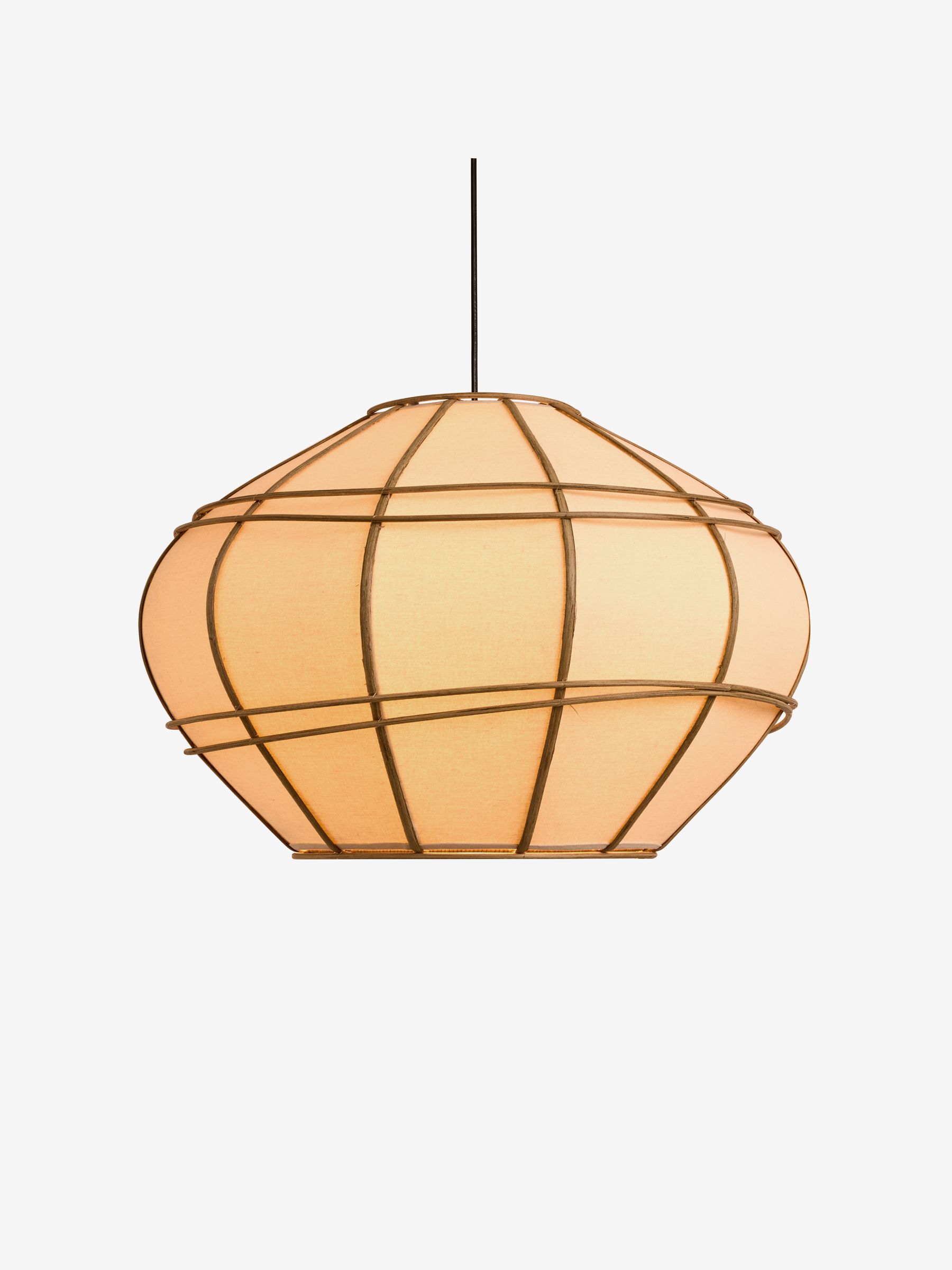 Round Judah Pendant Light in Cream - Image 4 of 5