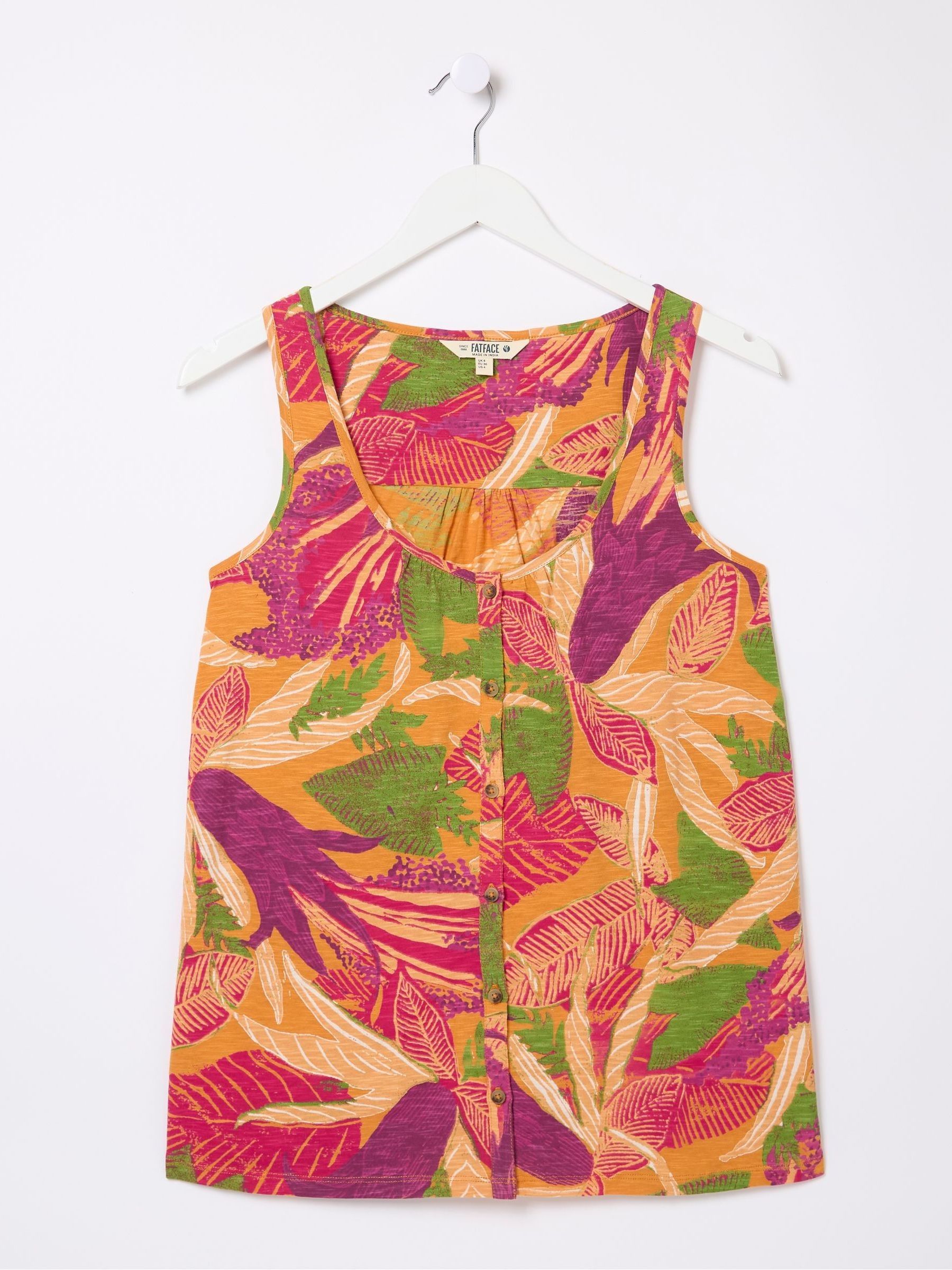 Flora Orange Tropical Vest - Image 4 of 4
