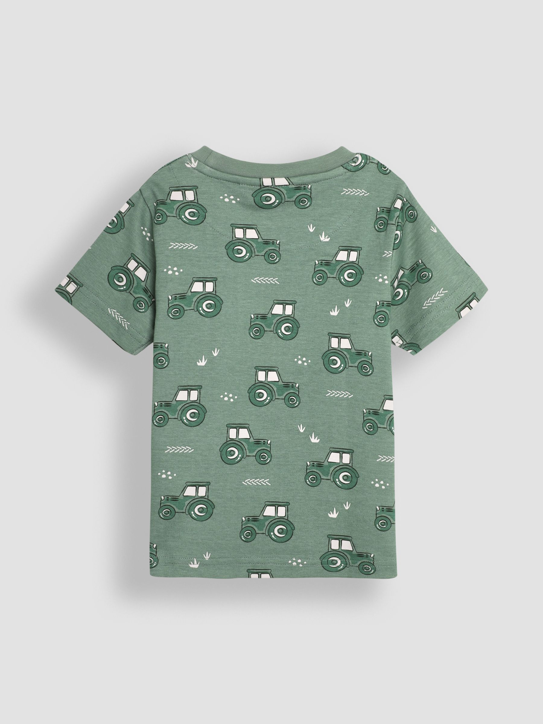 Green 2-Pack Tractor Print & Stripe T-Shirts - Image 5 of 5