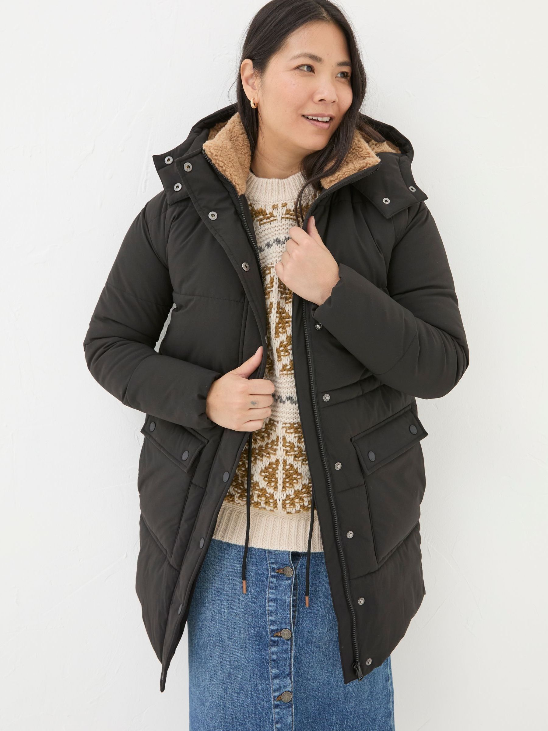 Maddie Black Puffer Coat - Image 3 of 6