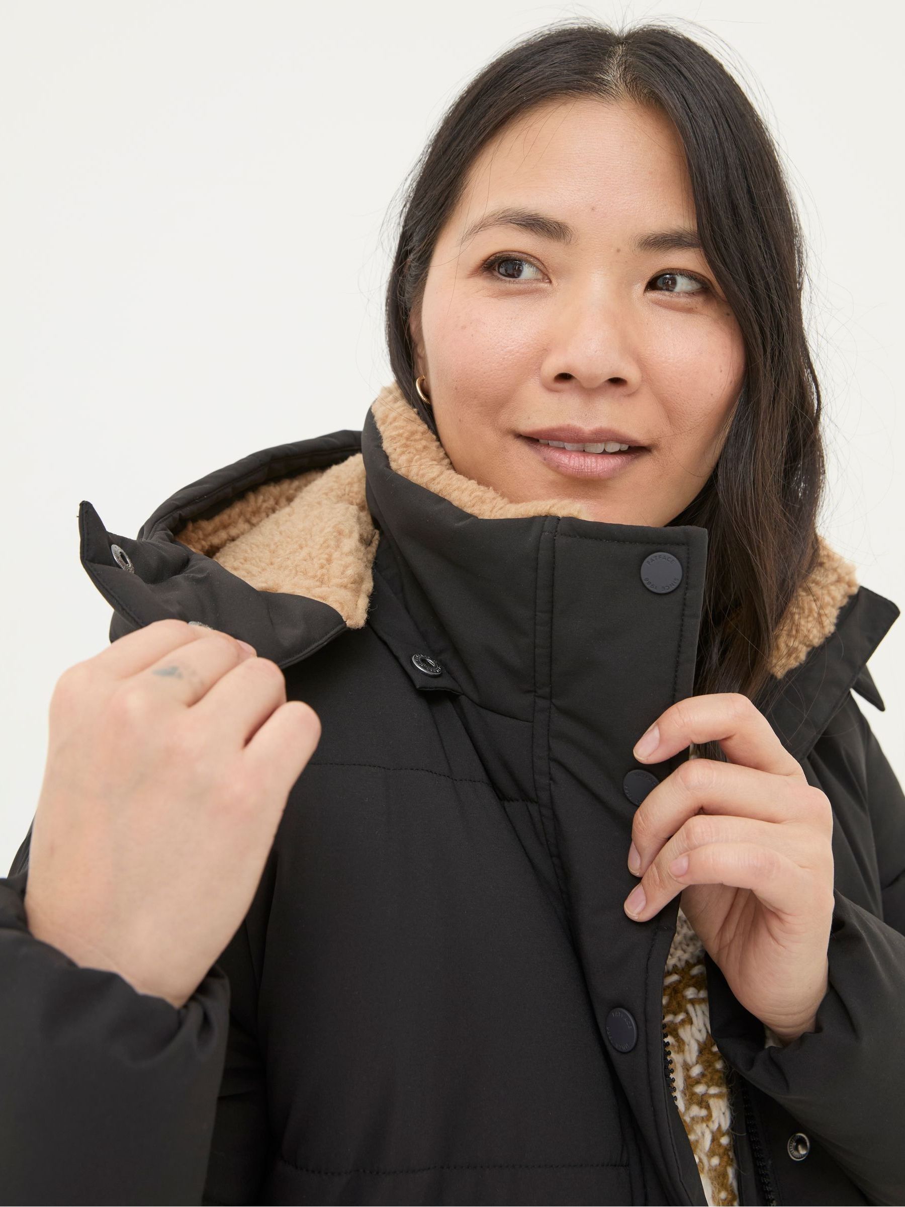 Maddie Black Puffer Coat - Image 4 of 6