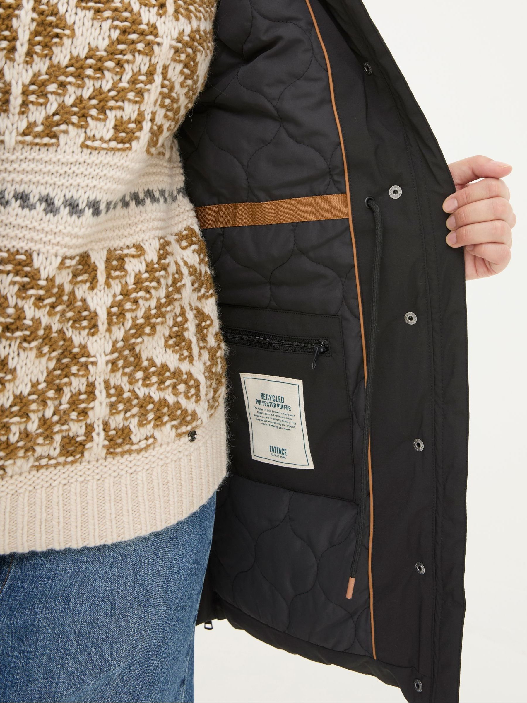 Maddie Black Puffer Coat - Image 5 of 6