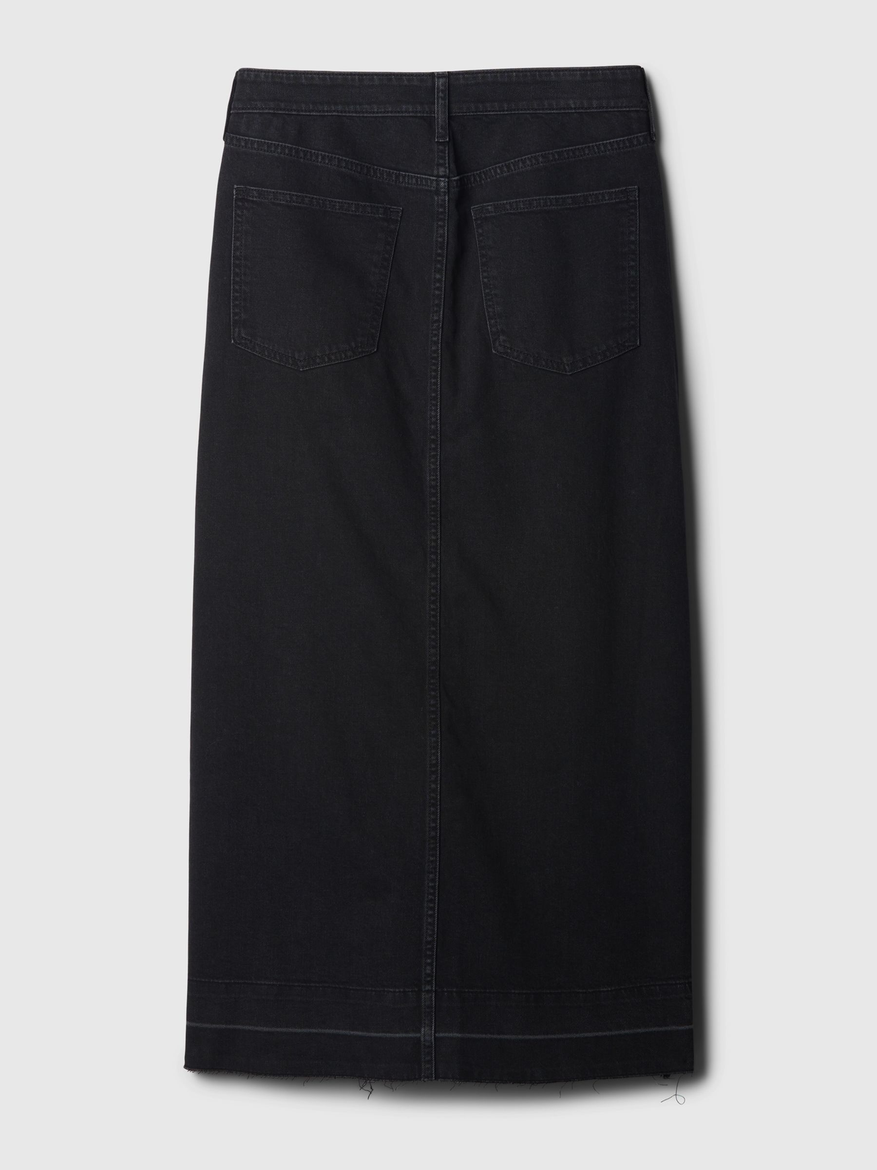 Black Denim Midi Skirt - Image 5 of 5