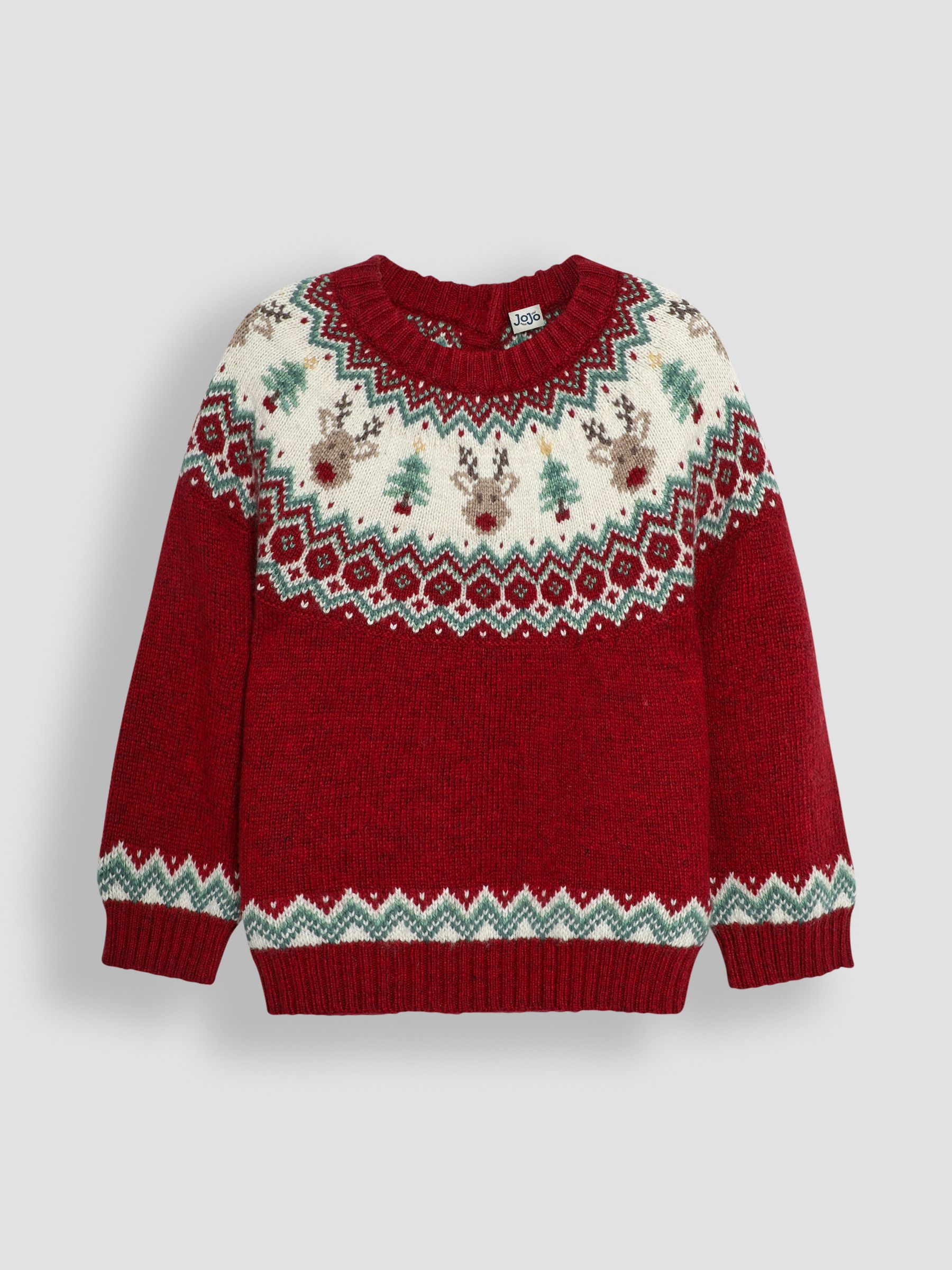 Red Christmas Reindeer Jumper - Image 1 of 3