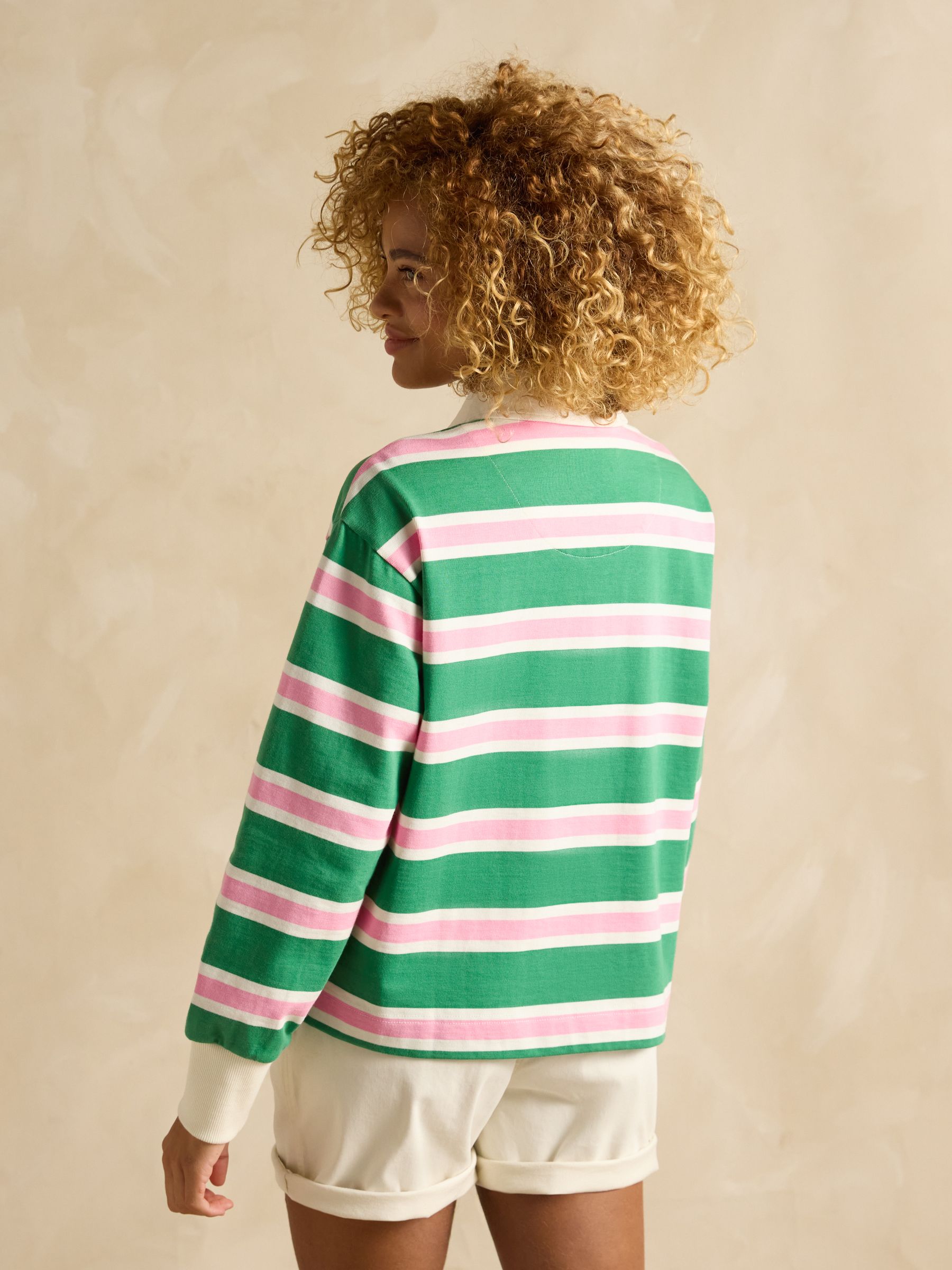 Lara Green/White Boxy Fit Rugby Shirt - Image 2 of 9