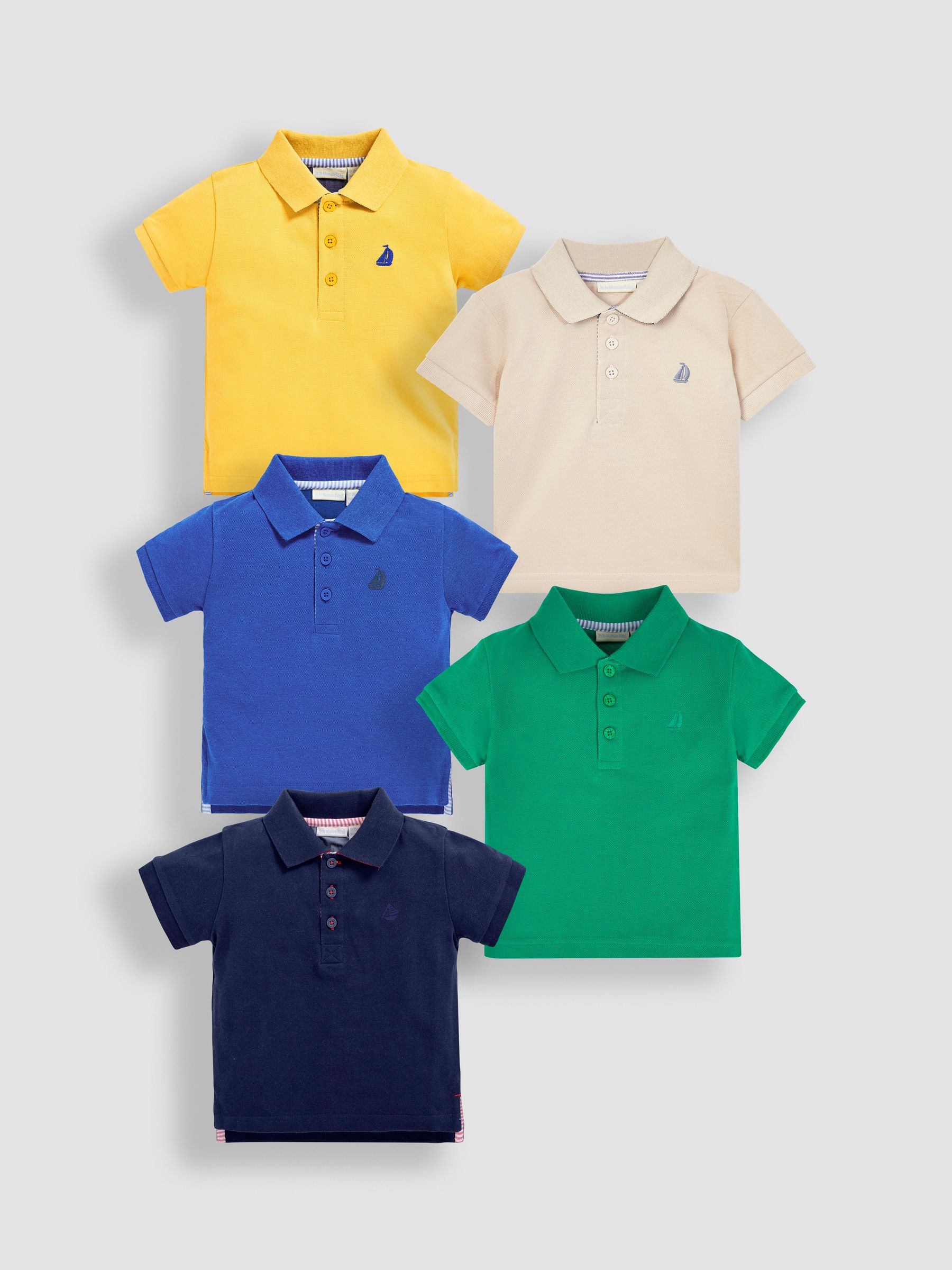 Blue 5-Pack Polo Shirts - Image 1 of 1