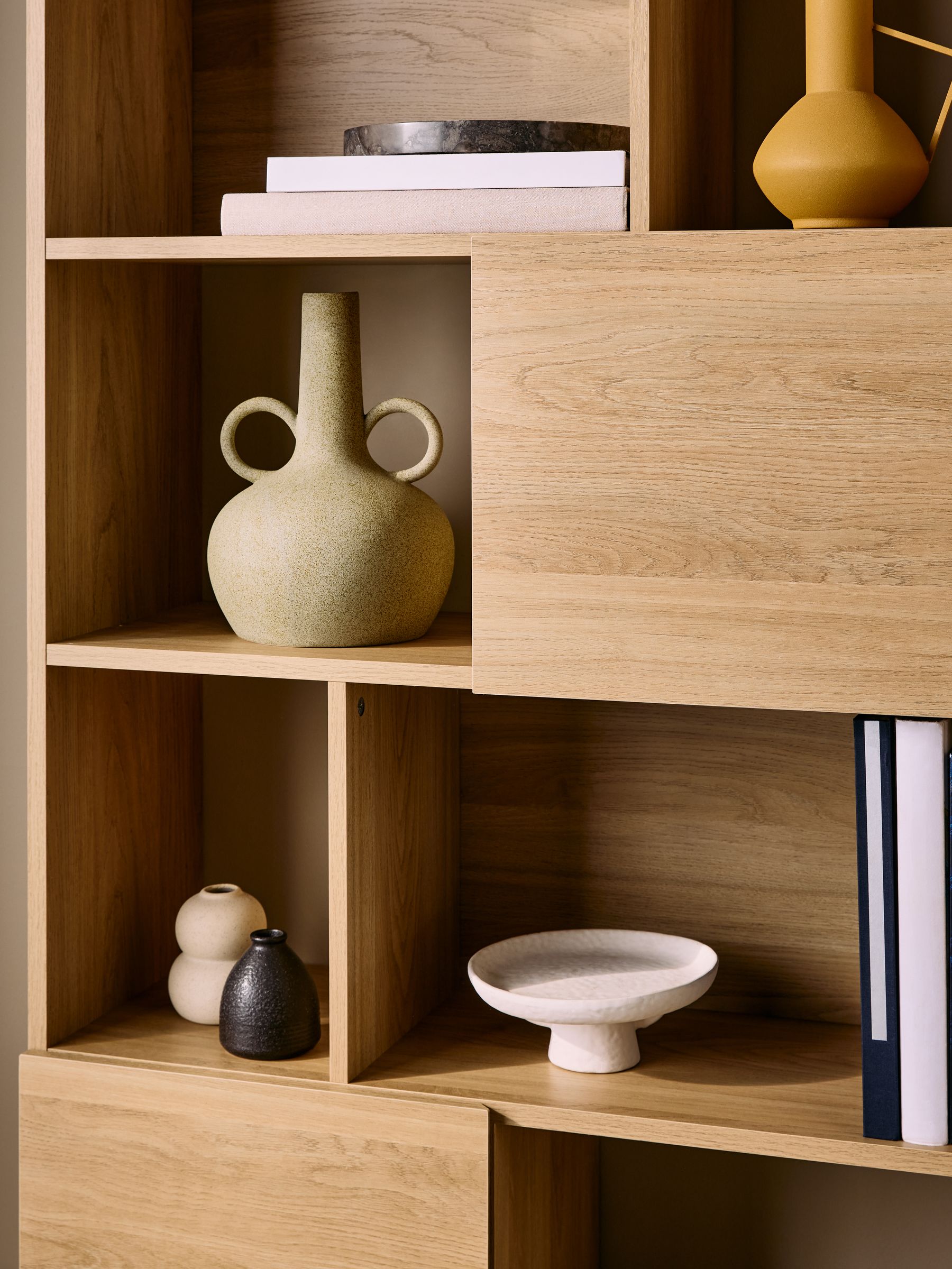 Blaze Narrow Shelving Unit in Oak Effect - Image 2 of 5
