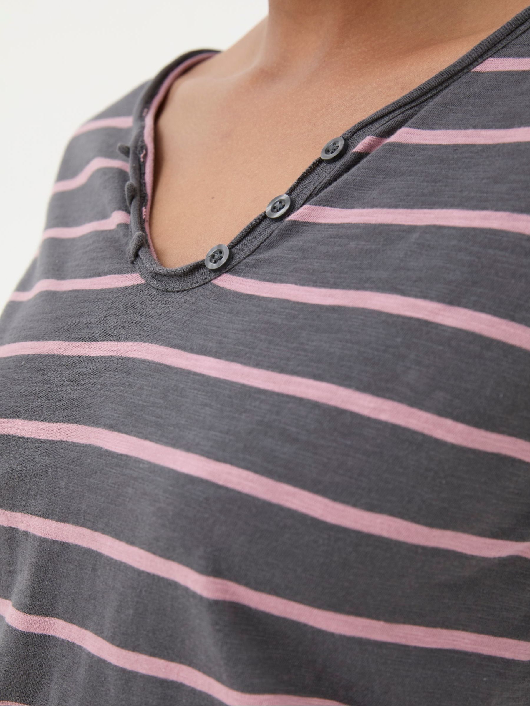 Porter Grey Stripe T-Shirt - Image 4 of 5