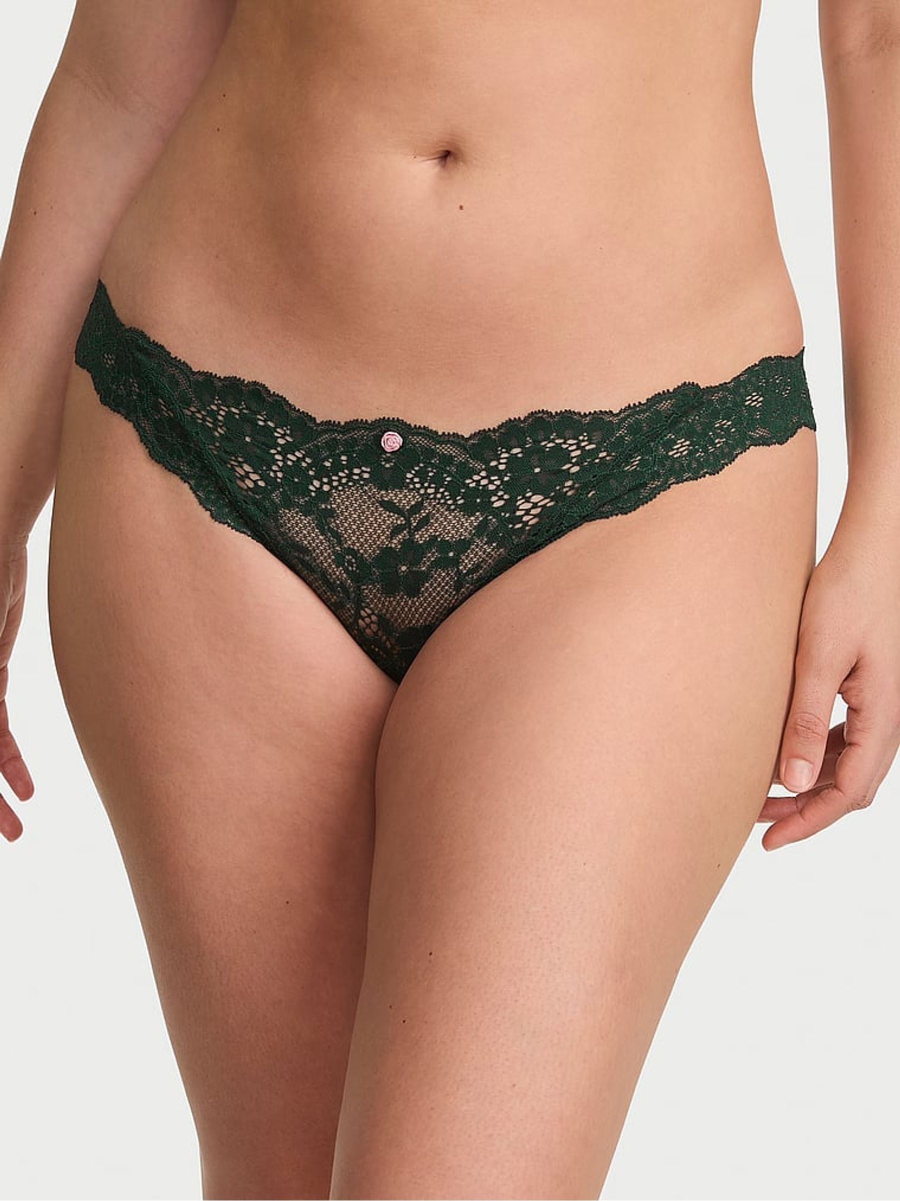 Cilantro Green Bikini Lace Knickers - Image 1 of 2