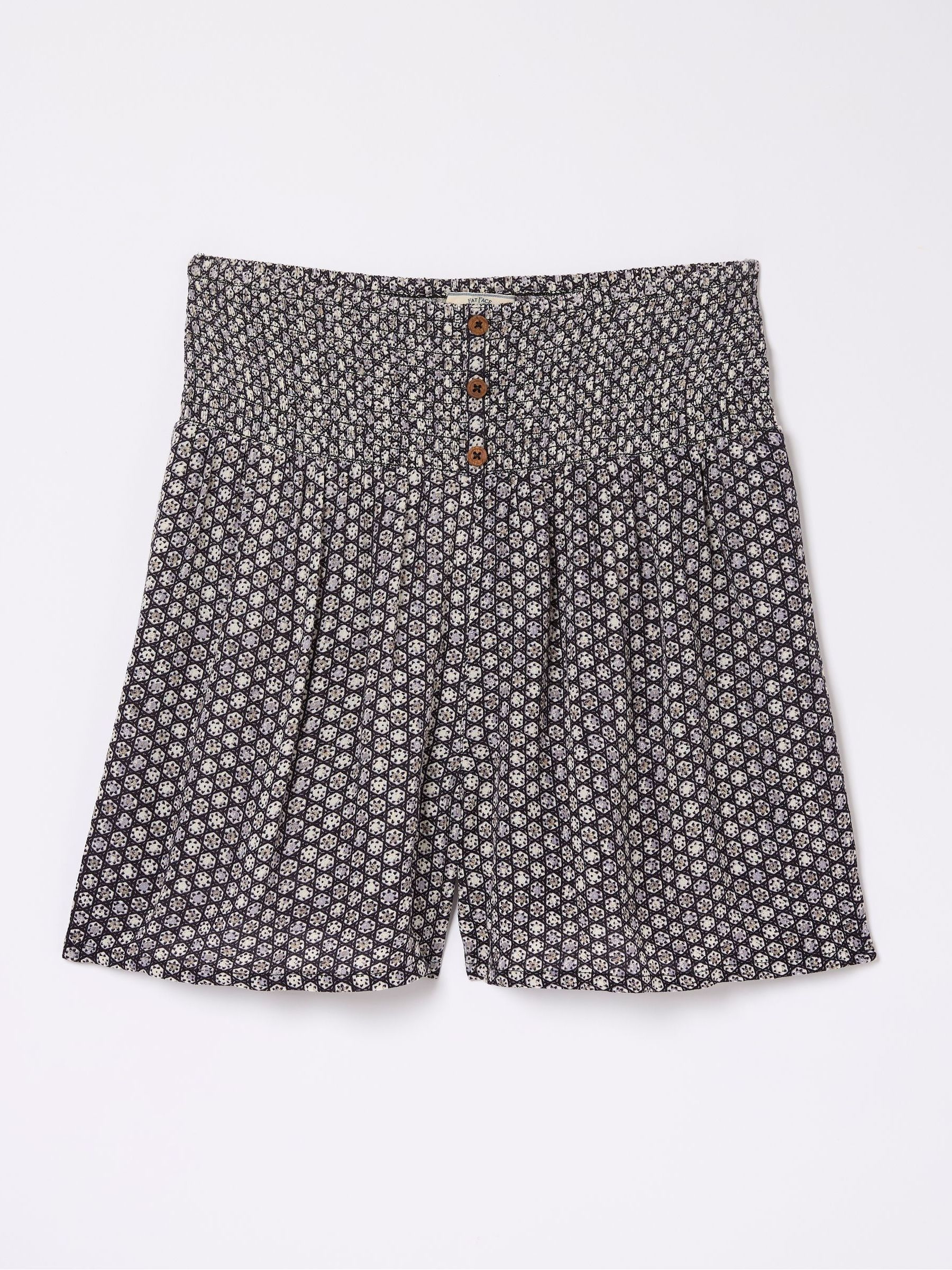 Rylee Black Star Geo Shirred Shorts - Image 5 of 5