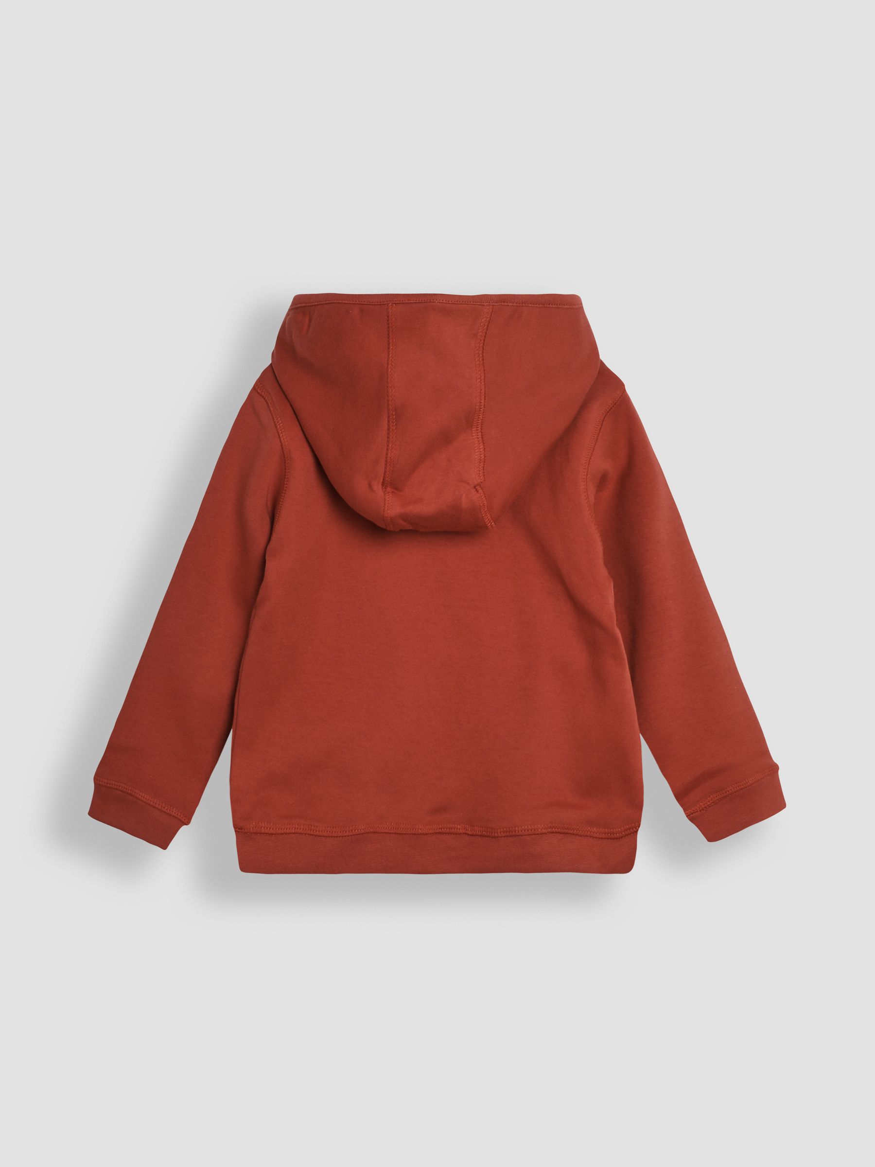 Rust Orange Fox Appliqué Reversible Hoodie - Image 3 of 8