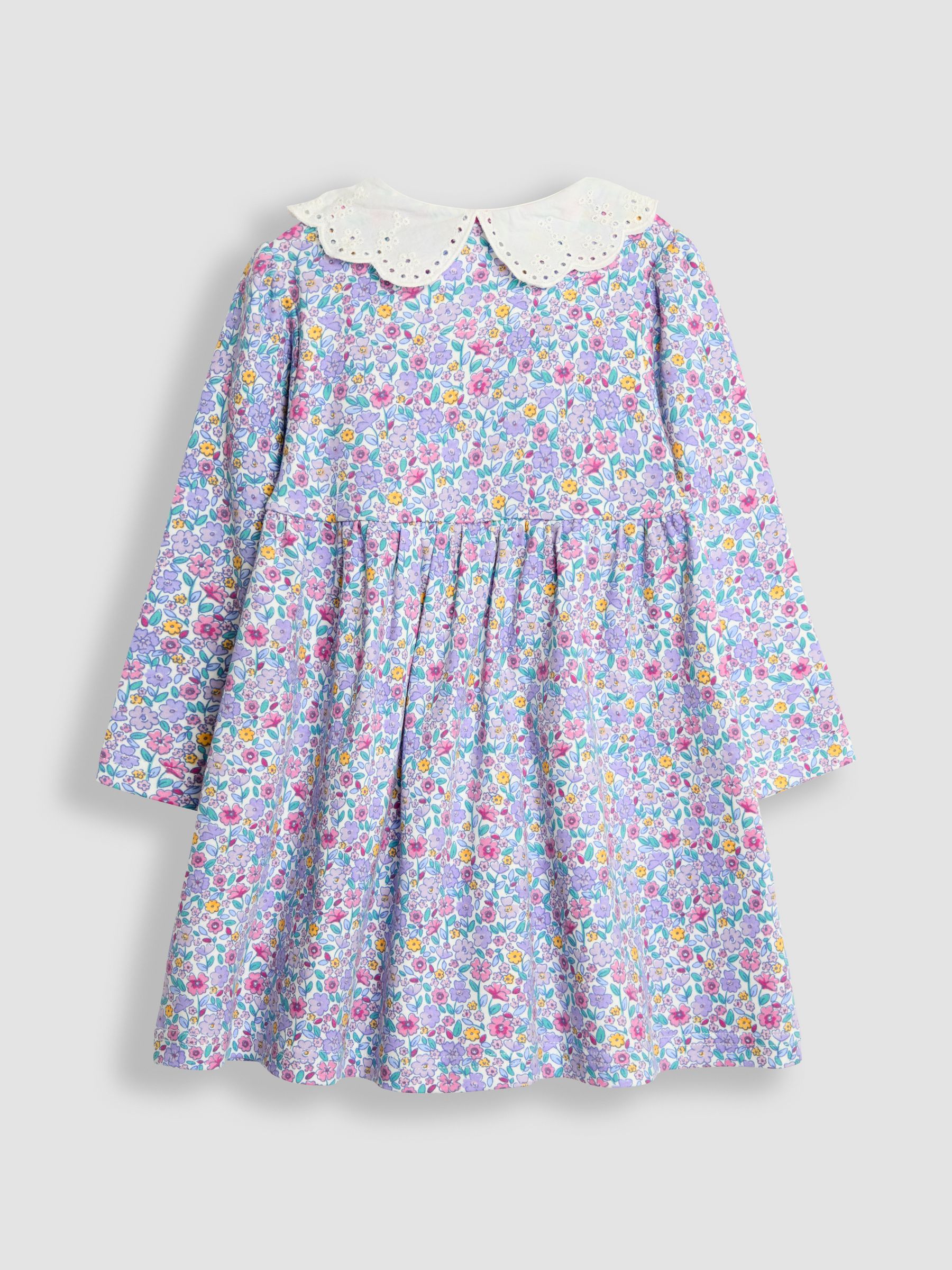 Lilac Purple Floral Broderie Collar Dress - Image 2 of 3