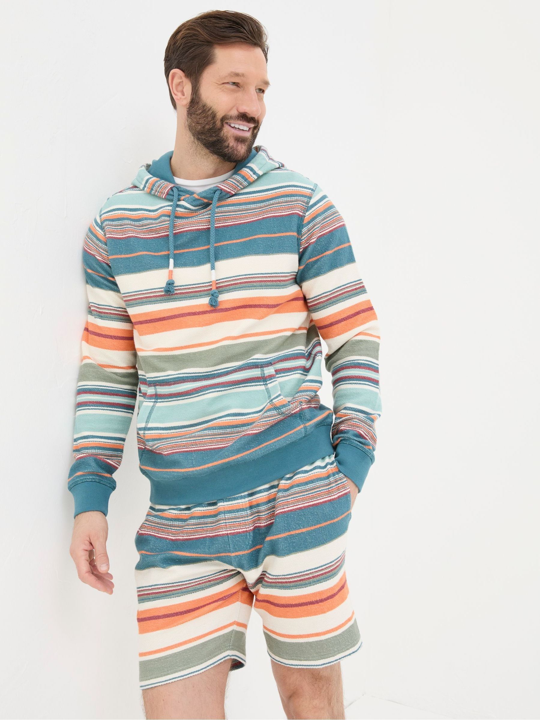 Blue Trescowe Stripe Overhead Hoodie - Image 3 of 7