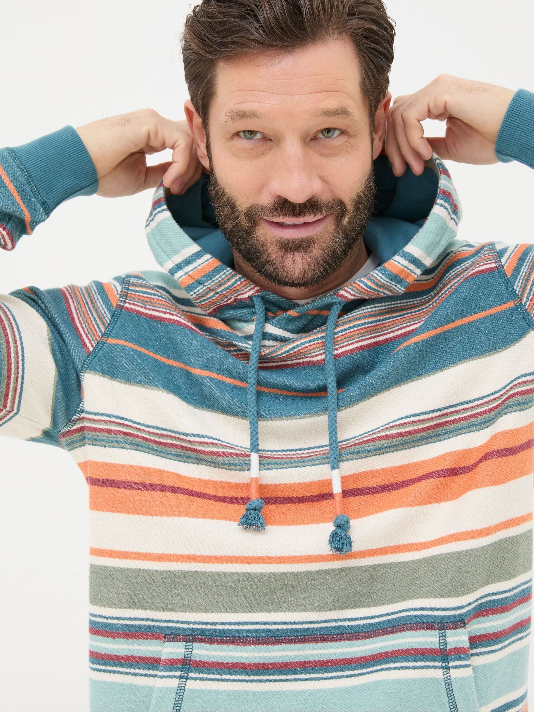 Blue Trescowe Stripe Overhead Hoodie - Image 5 of 7