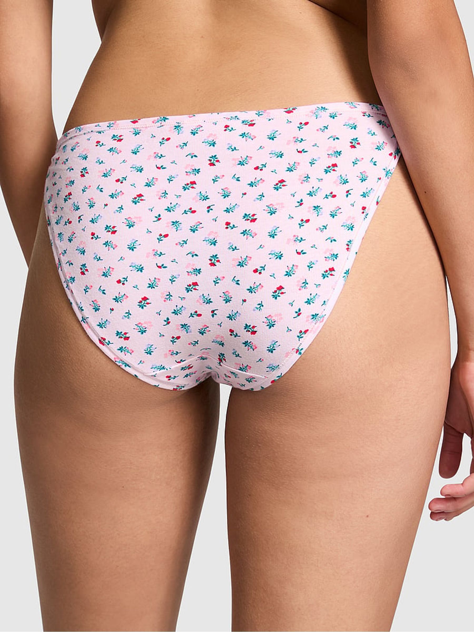 Pink Tulip Floral Cotton String Bikini Knickers - Image 2 of 3
